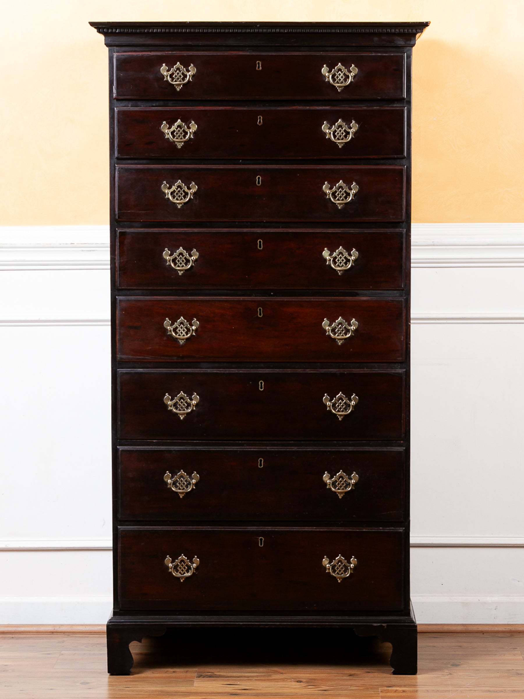 Georgian Mahogany Tall Chest of Drawers