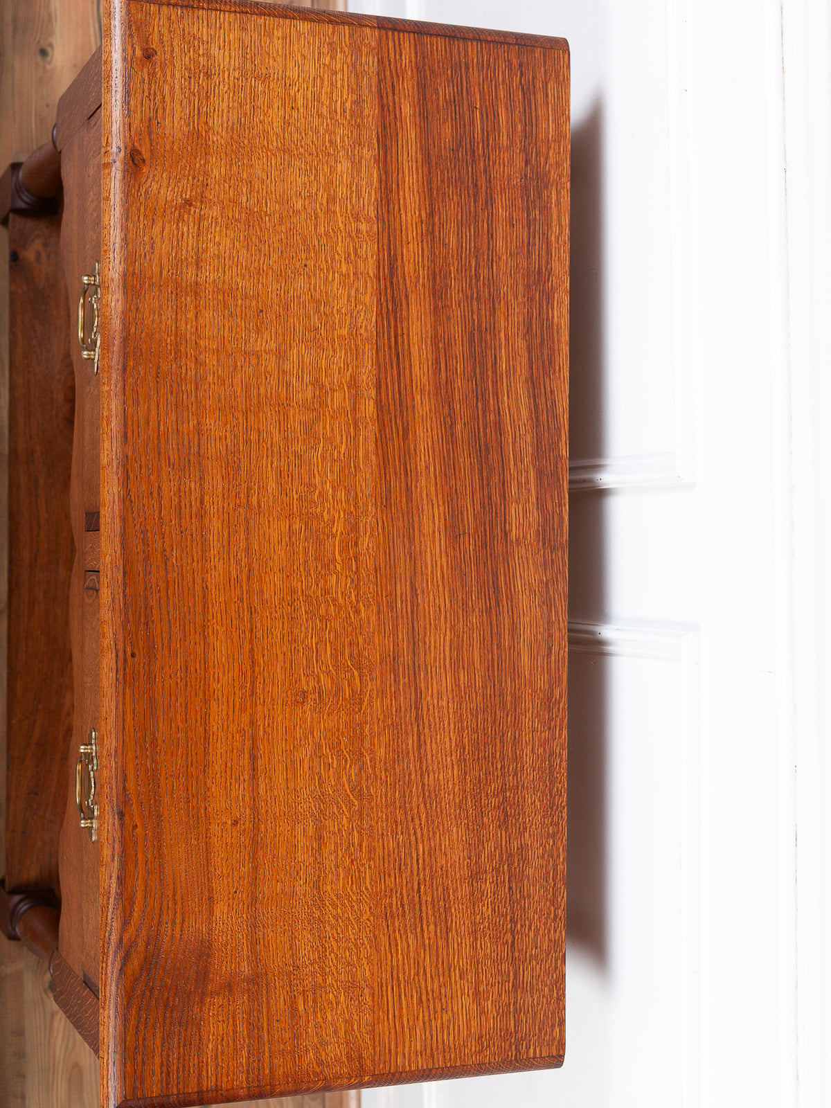 English Oak Server / Sideboard Table with Two Drawers