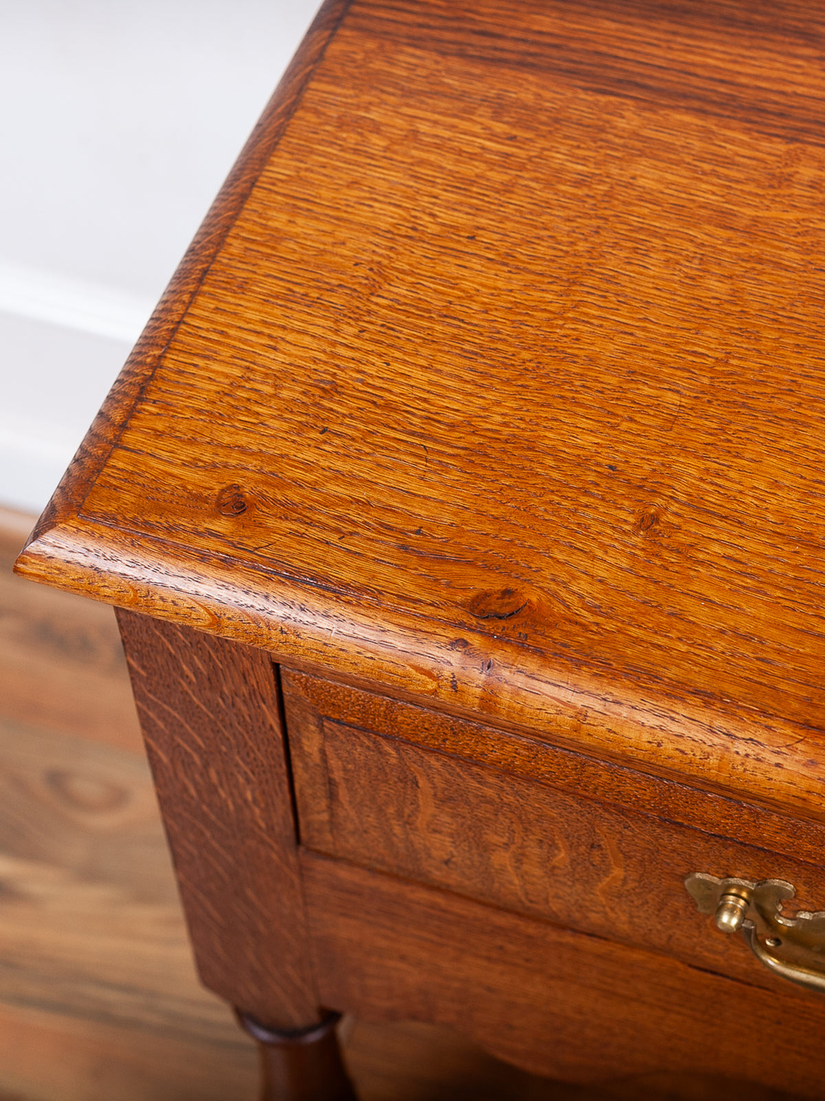 English Oak Server / Sideboard Table with Two Drawers