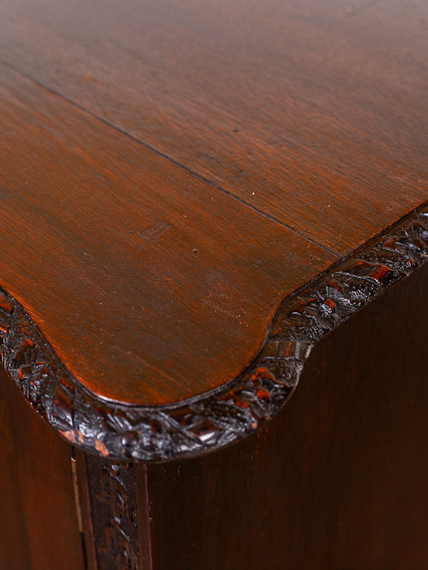 English Mahogany Chippendale Revival Nightstand