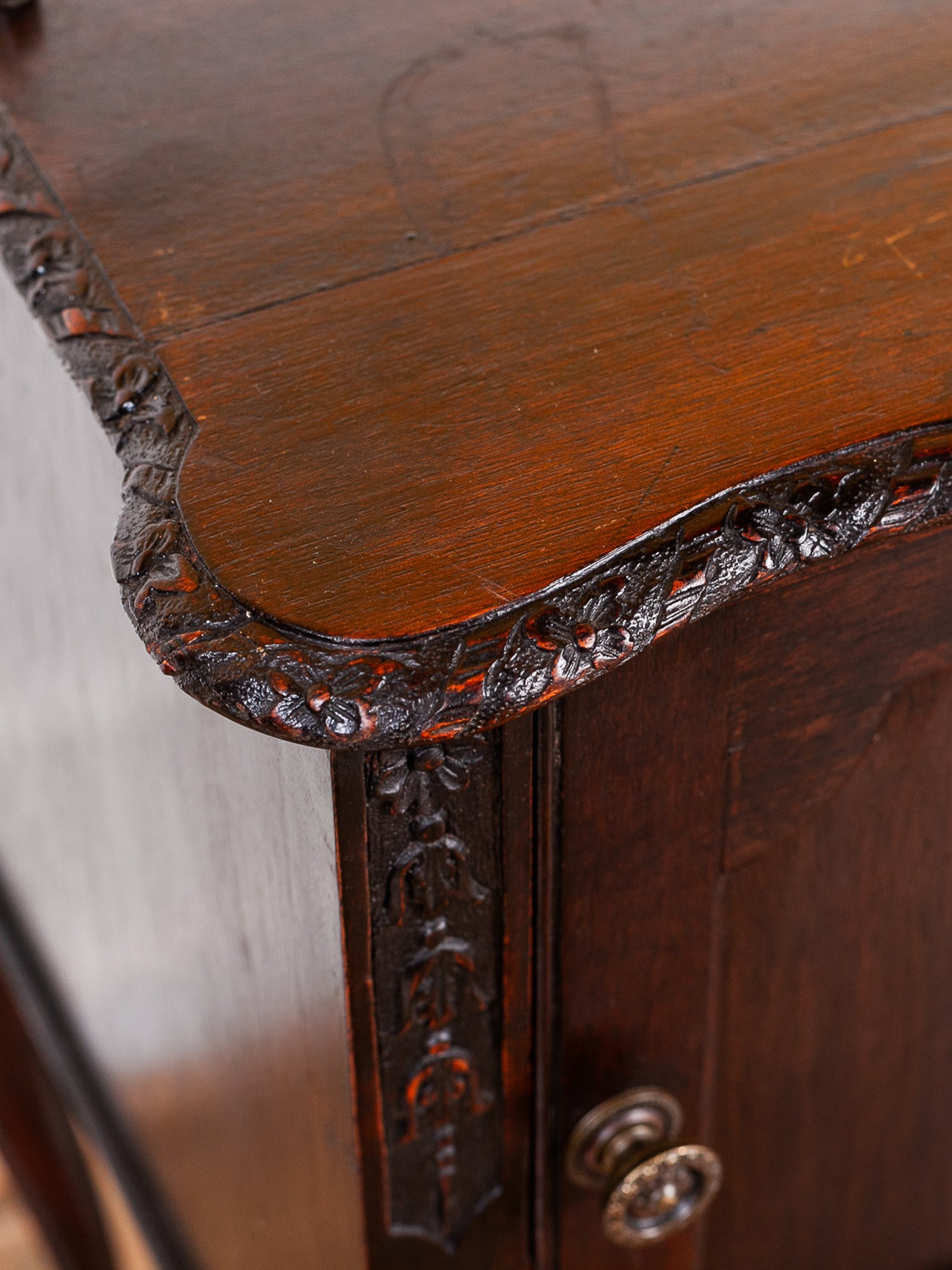 English Mahogany Chippendale Revival Nightstand