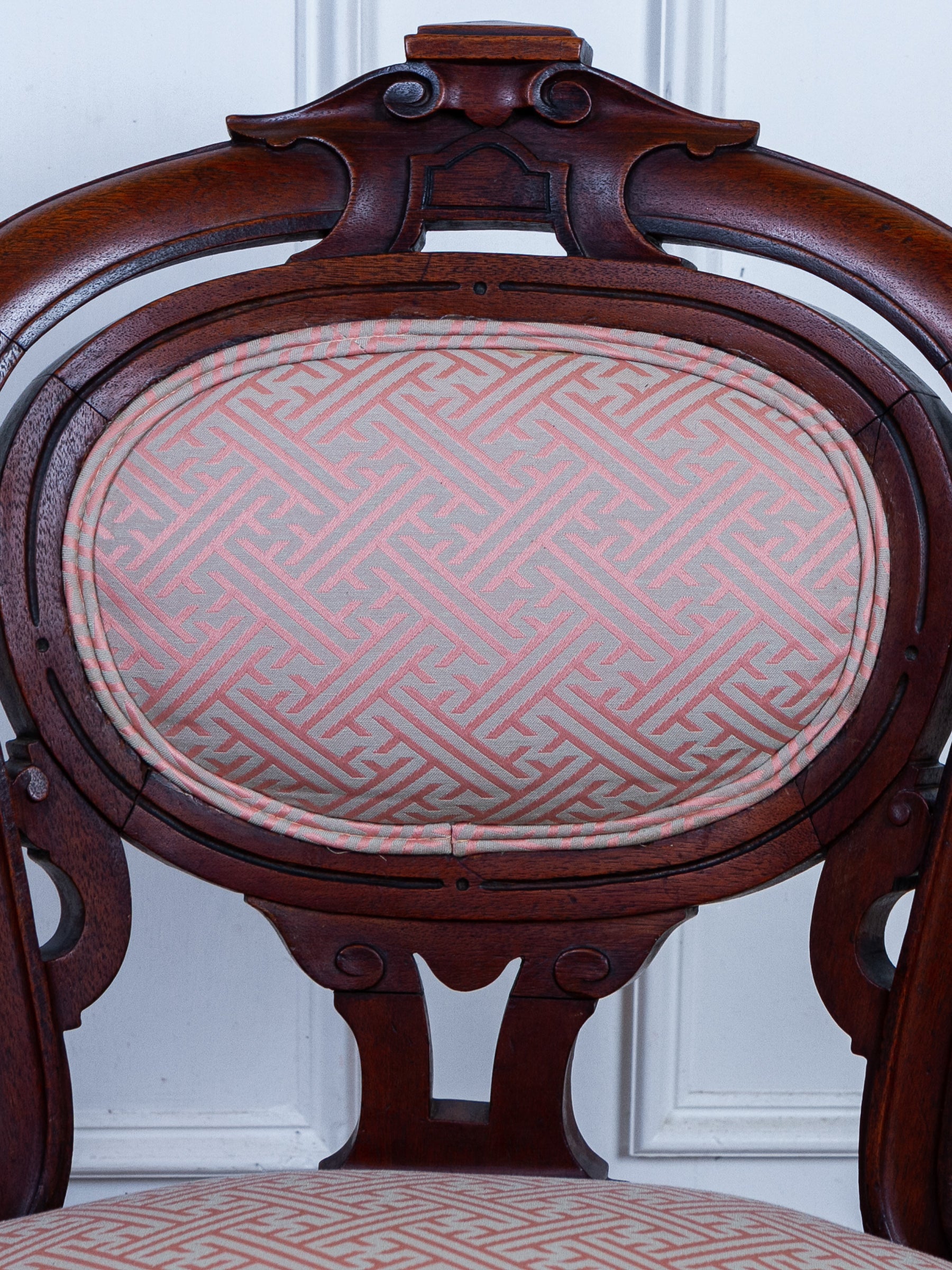 Pair of Antique Victorian Renaissance Revival Walnut Parlor Chairs