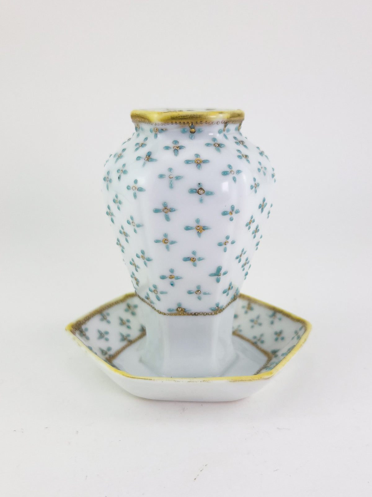 Antique Nippon Hand Painted Porcelain Hat Pin Holder – Morimura Era Japanese Vanity Accessory
