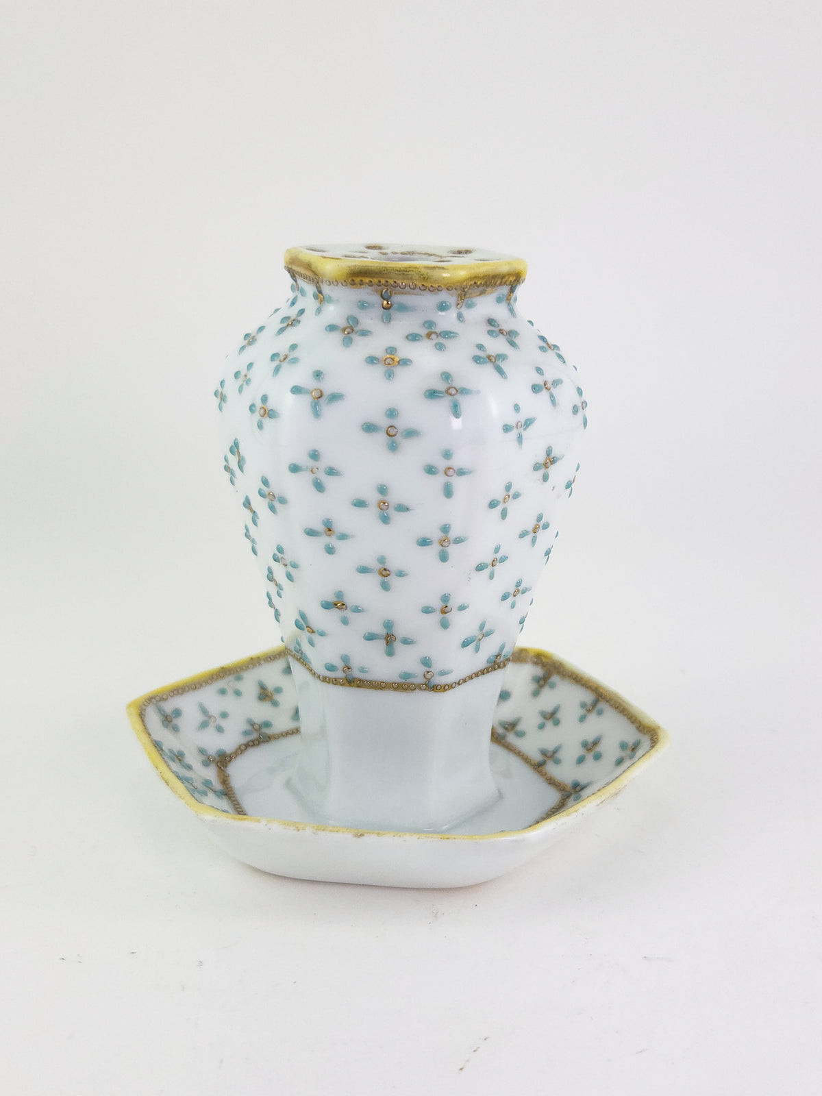 Antique Nippon Hand Painted Porcelain Hat Pin Holder – Morimura Era Japanese Vanity Accessory