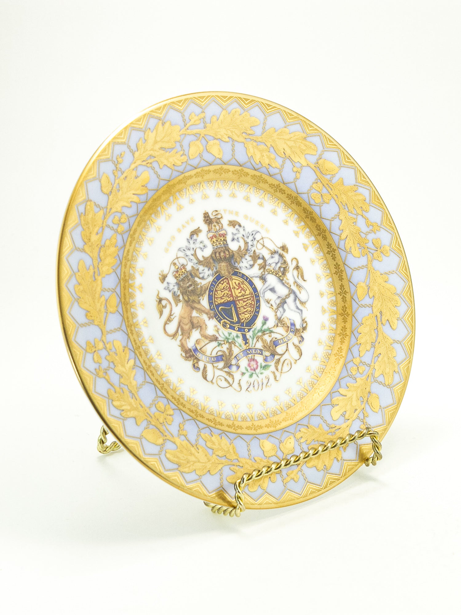 English Royal Collection Queen Elizabeth II Diamond Jubilee Porcelain Commemorative Plate