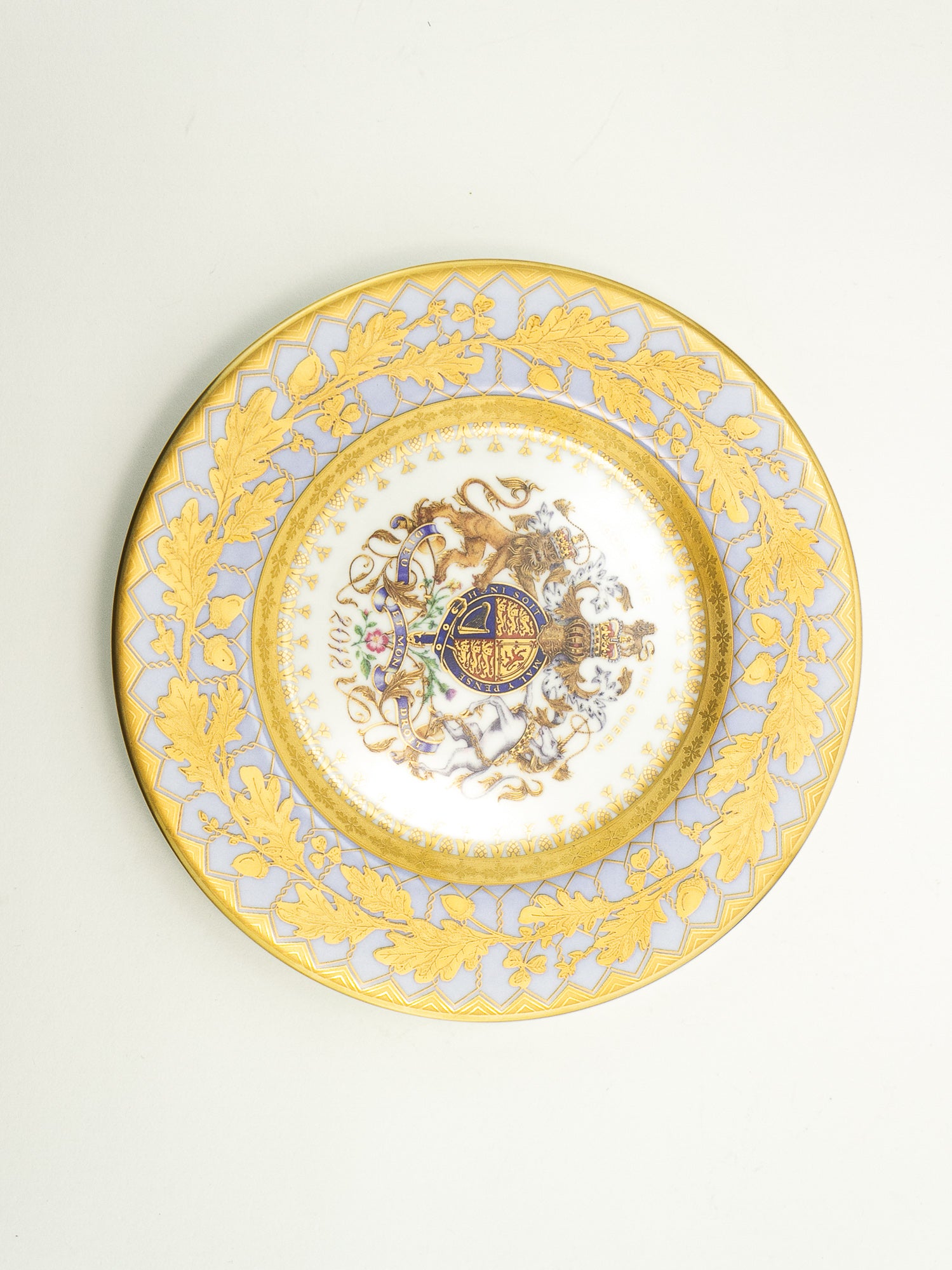 English Royal Collection Queen Elizabeth II Diamond Jubilee Porcelain Commemorative Plate