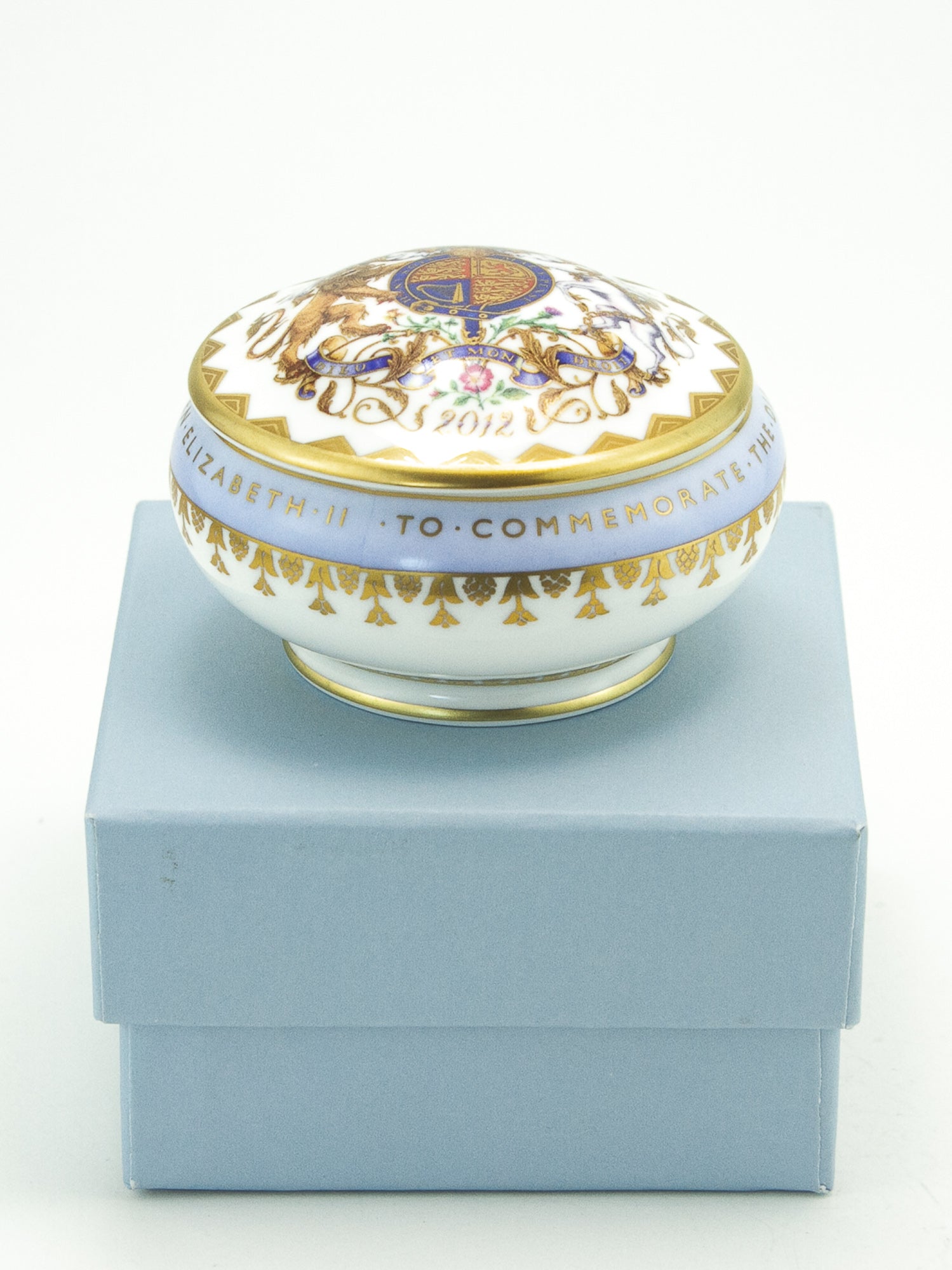 Royal Collection Diamond Jubilee Fine Bone China Trinket Box