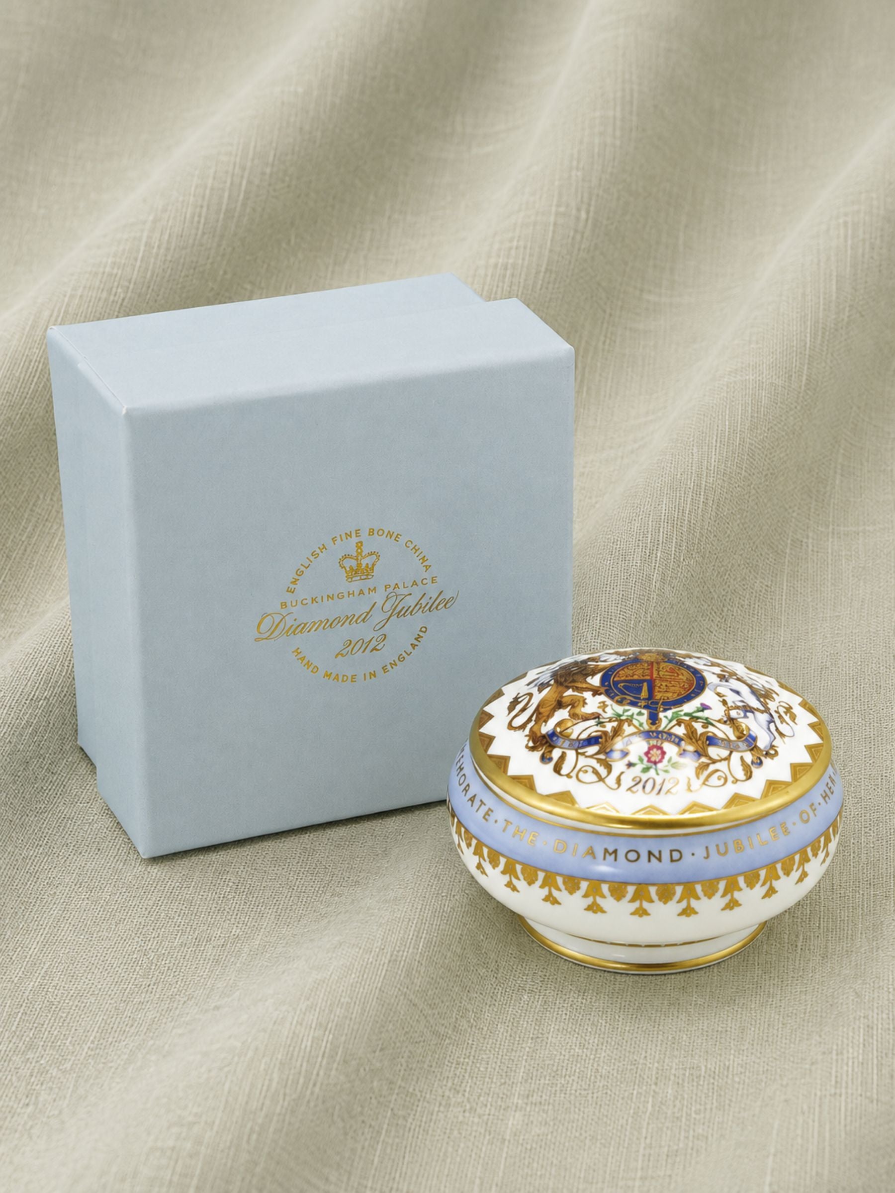 Royal Collection Diamond Jubilee Fine Bone China Trinket Box