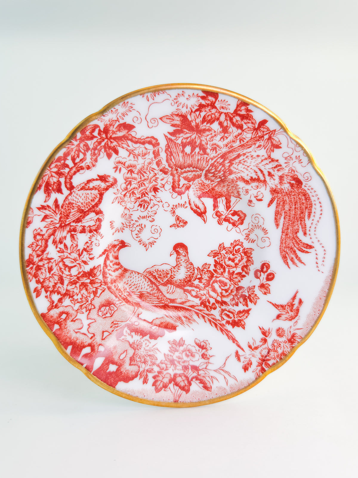 Vintage 1978 Royal Crown Derby Red Aves Bone China Cup & Saucer – England