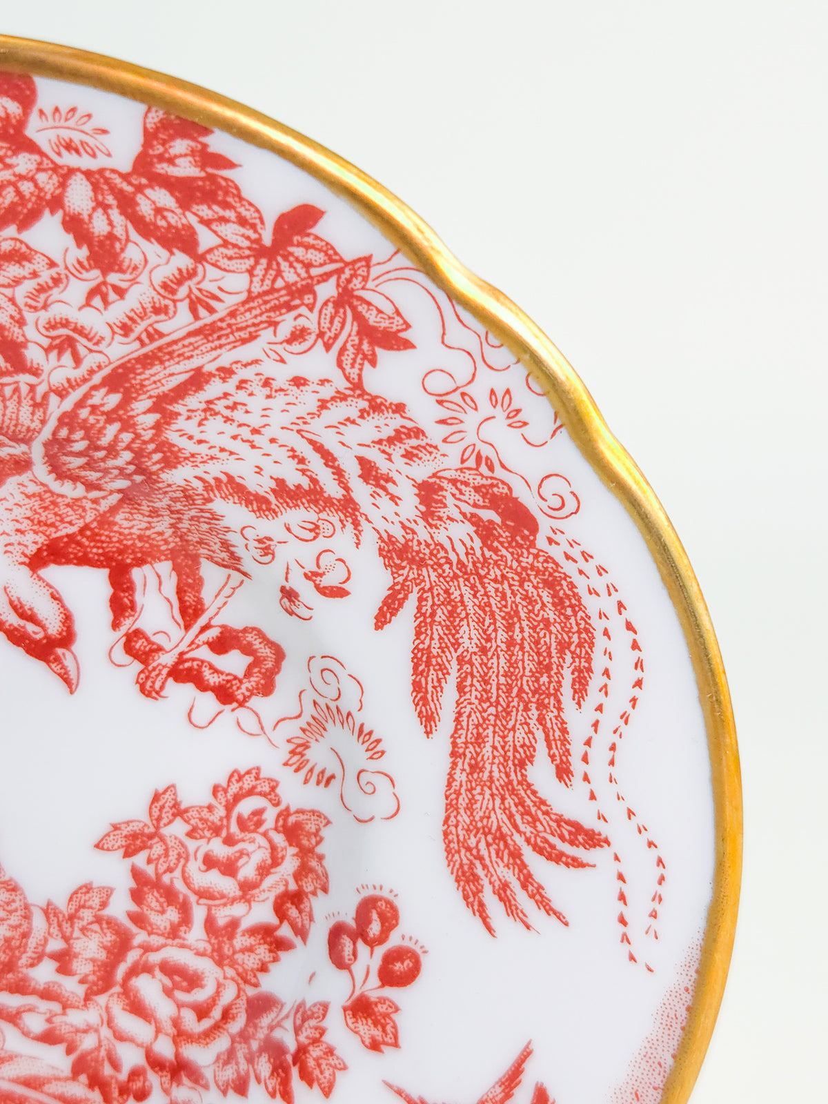 Vintage 1978 Royal Crown Derby Red Aves Bone China Cup & Saucer – England