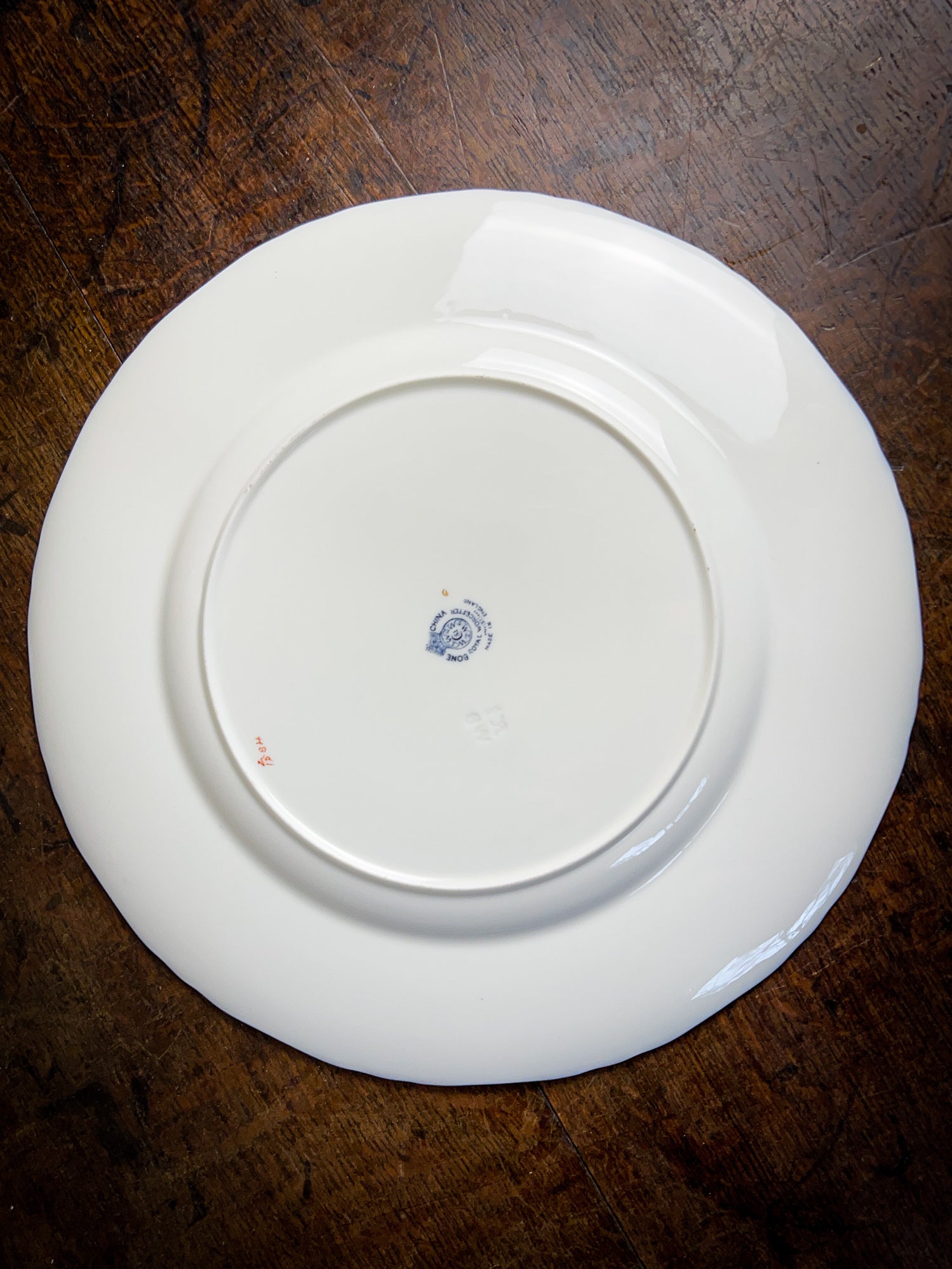 Set of 11 Royal Worcester Dinner Plates with Cobalt Blue & Gold Border, Circa 1939
