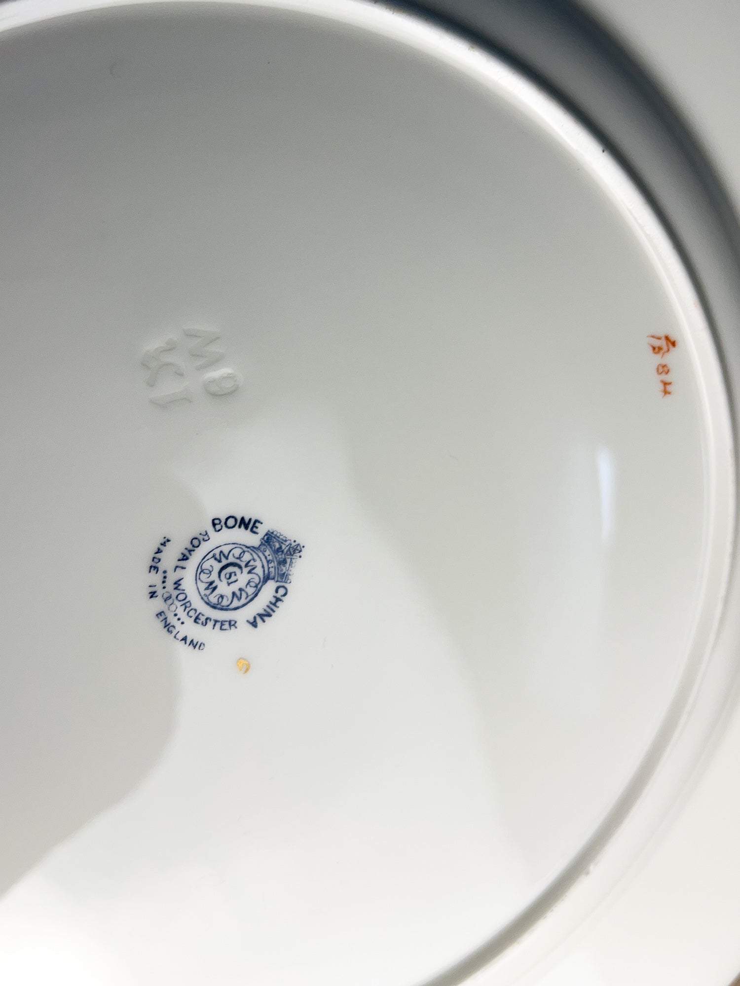 Set of 11 Royal Worcester Dinner Plates with Cobalt Blue & Gold Border, Circa 1939