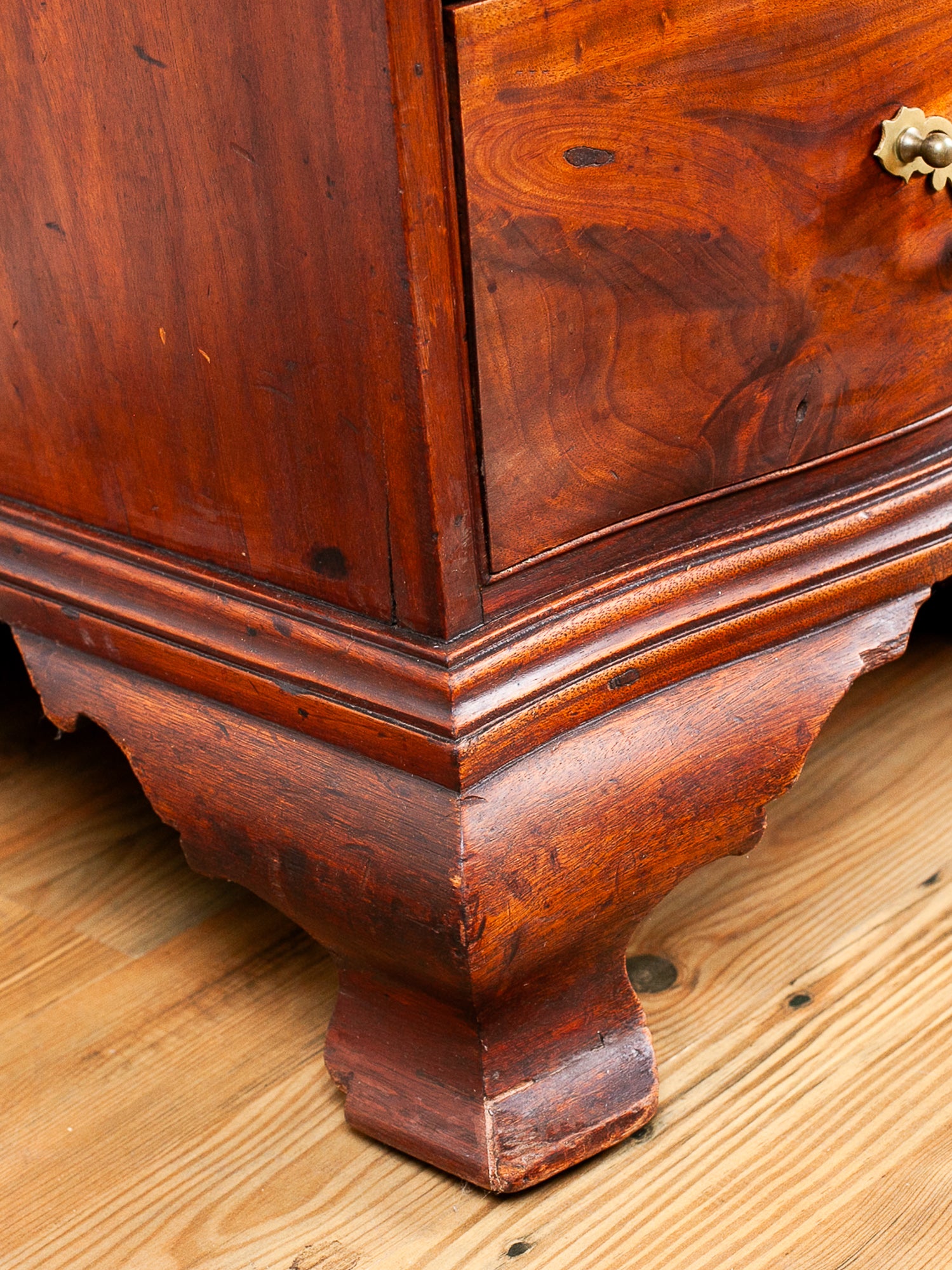 Early 19th Century American Chippendale Mahogany Slant-Front Desk, Dated 1804
