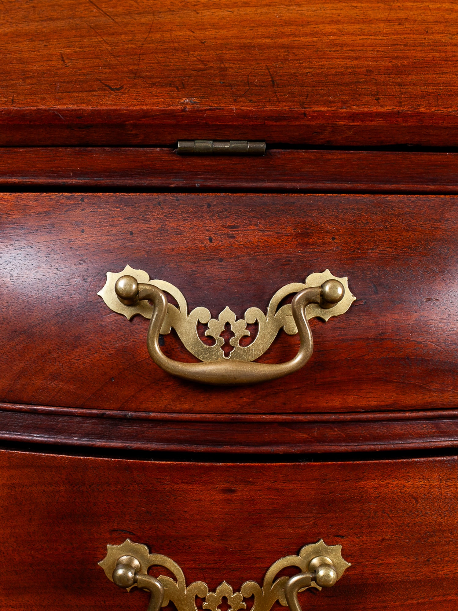 Early 19th Century American Chippendale Mahogany Slant-Front Desk, Dated 1804