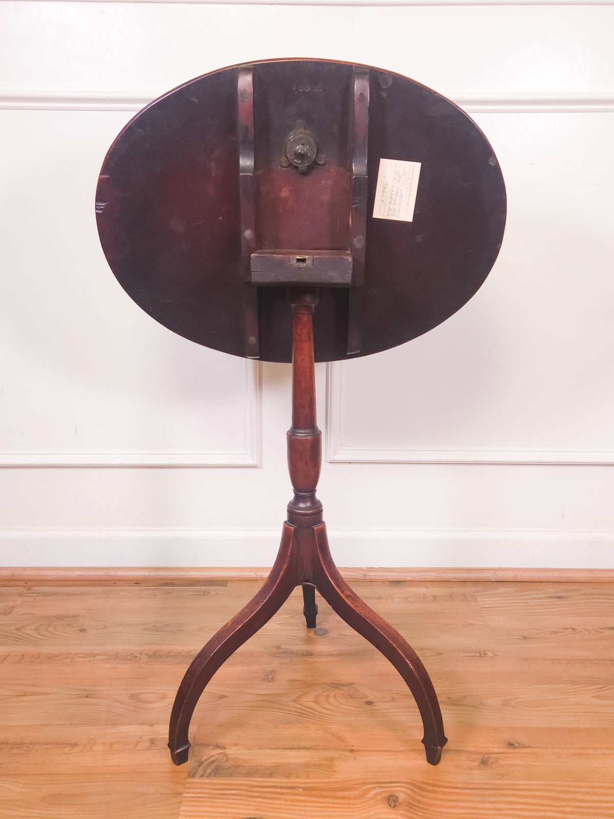 Late 18th Century English Georgian Solid Oak Oval Tilt-Top Table – Otto Wasserman Provenance
