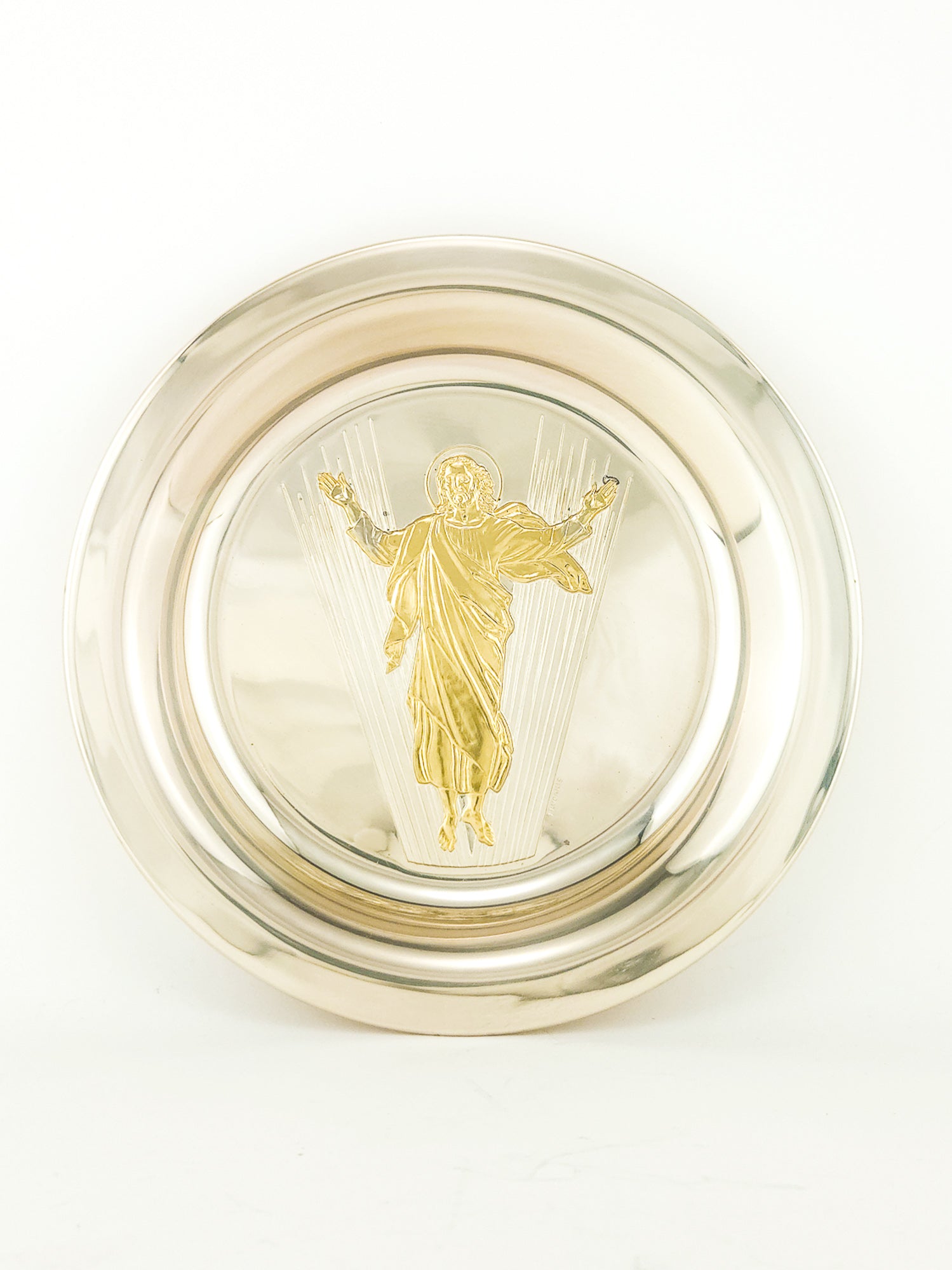 Vintage Franklin Mint Sterling Silver and 24K Gold "Resurrection" Plate.