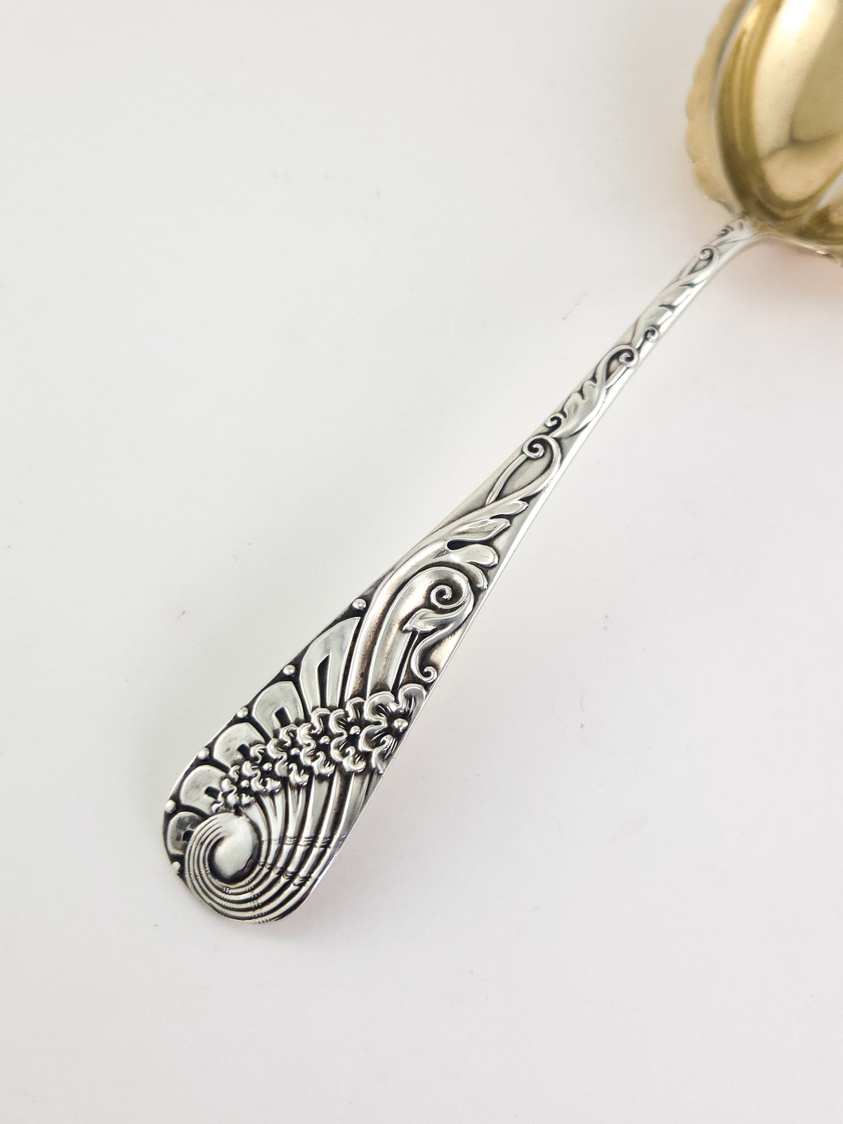 Davis & Galt Sterling Silver Gilt Serving Spoon, Circa 1888–1896