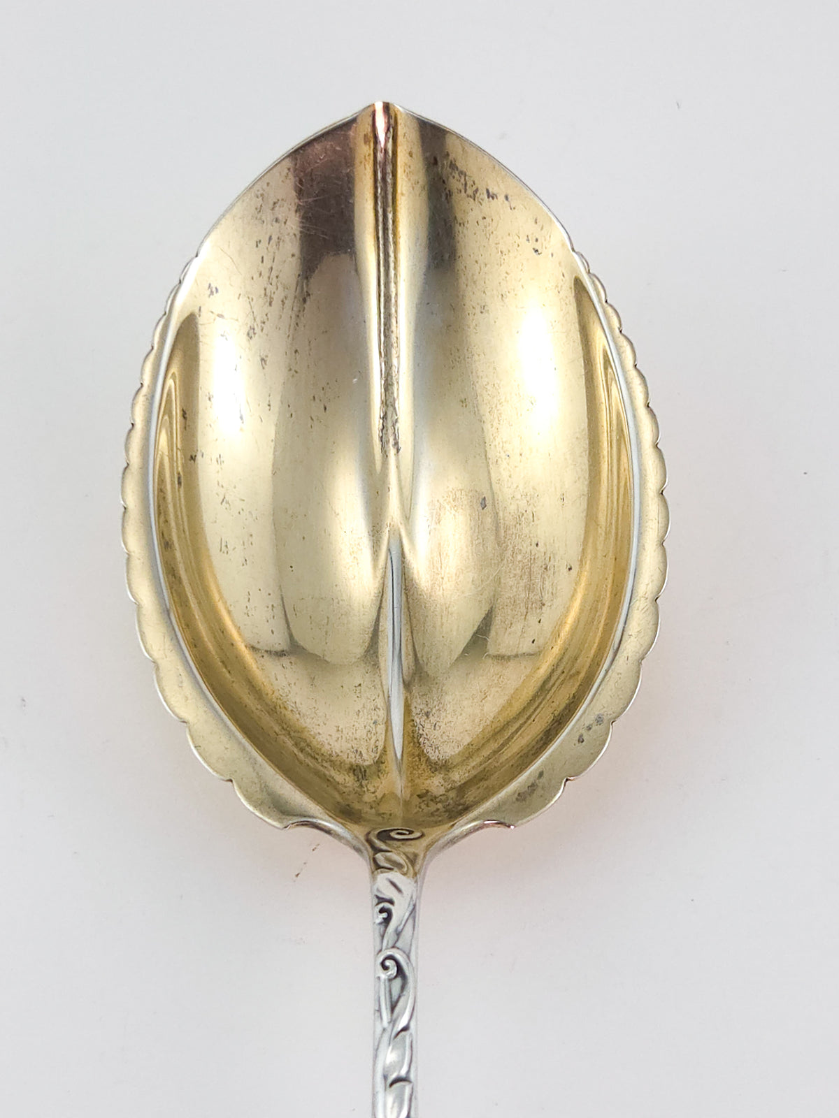 Davis & Galt Sterling Silver Gilt Serving Spoon, Circa 1888–1896