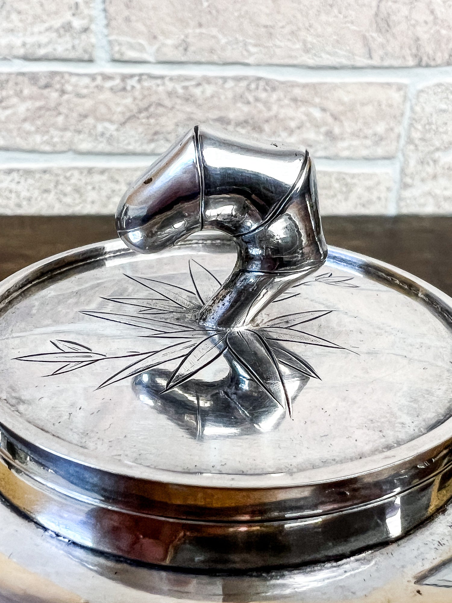 Antique Chinese Export Sterling Silver Three-Piece Tea Set by Tuck Chang