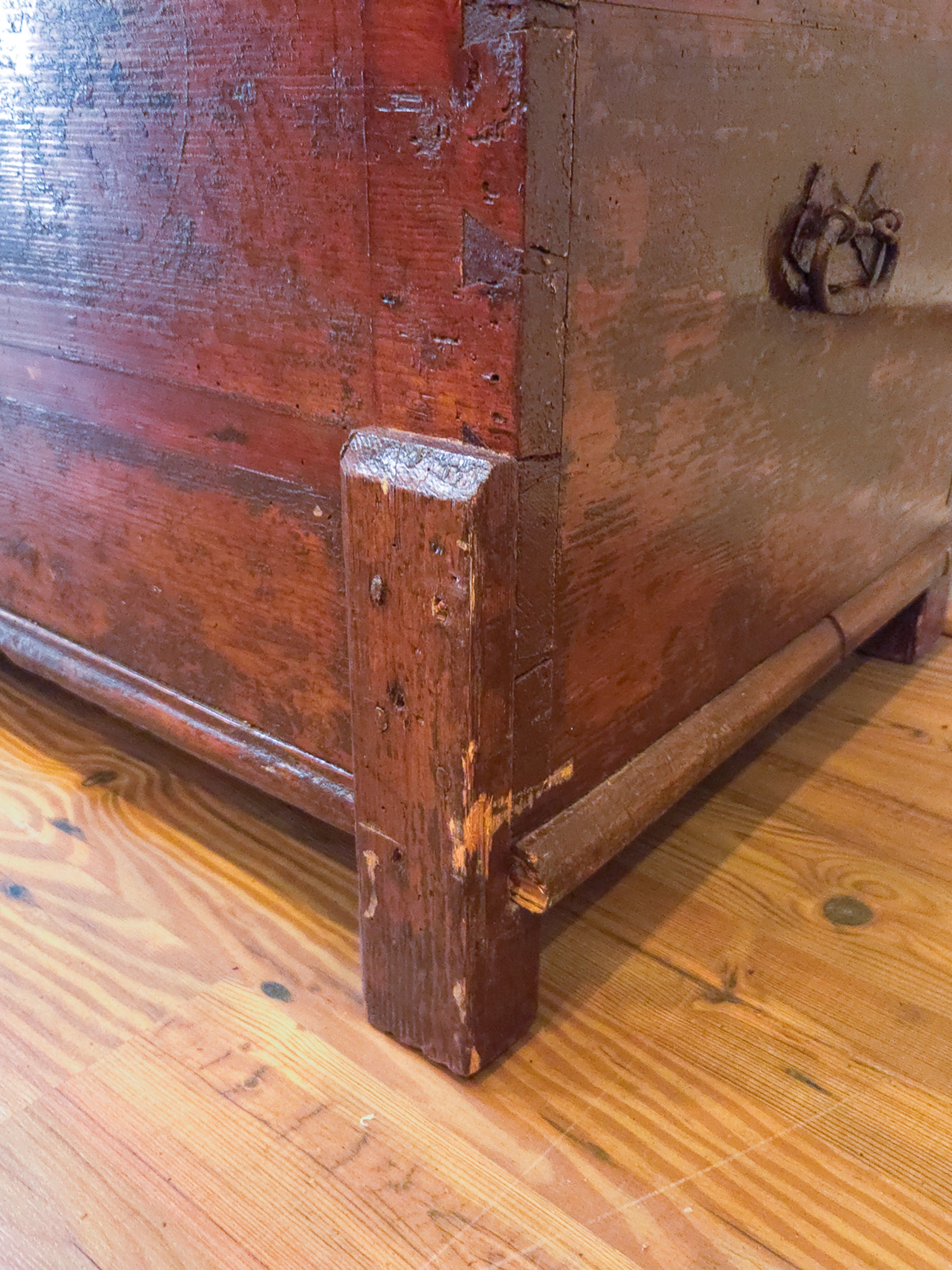 Antique 18th Century Continental Coffer Chest Trunk.