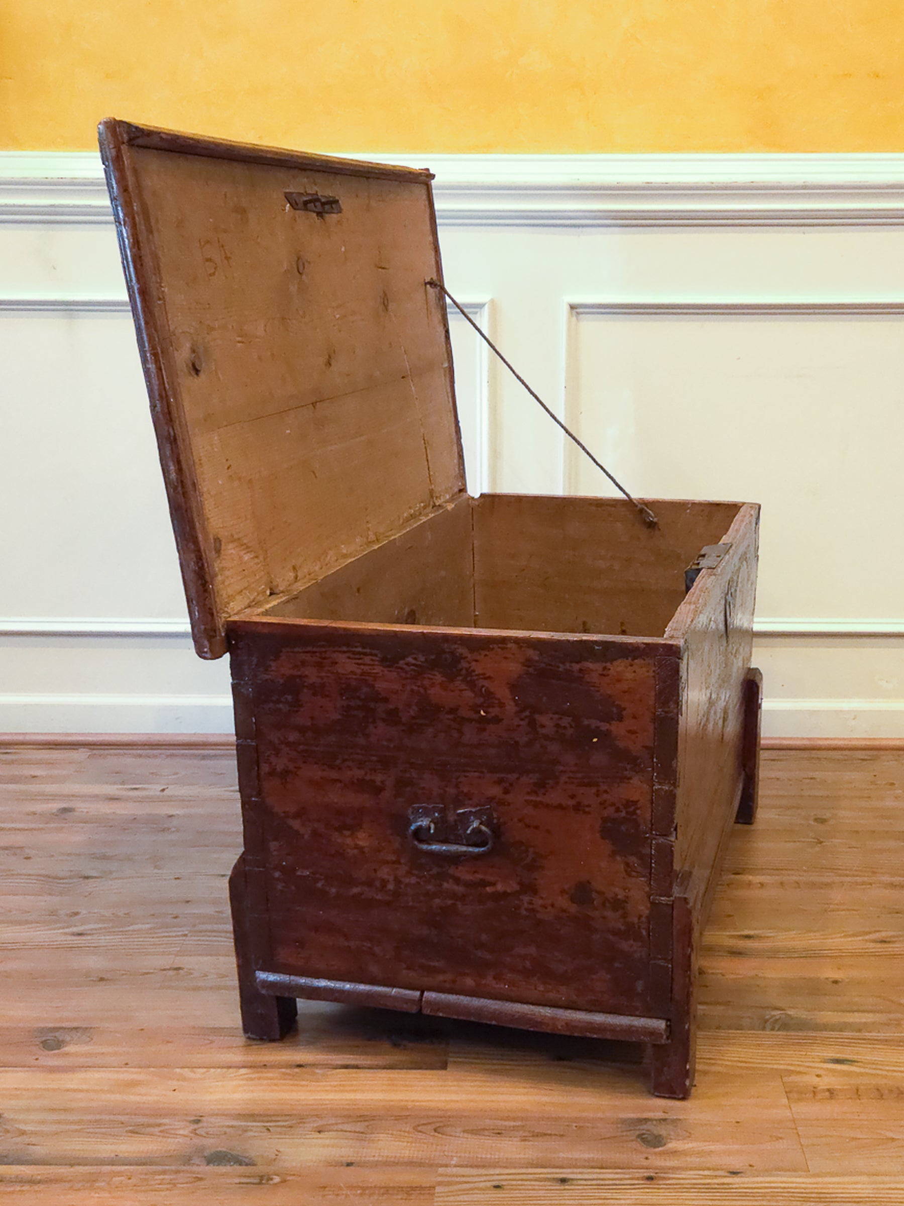 Antique 18th Century Continental Coffer Chest Trunk.