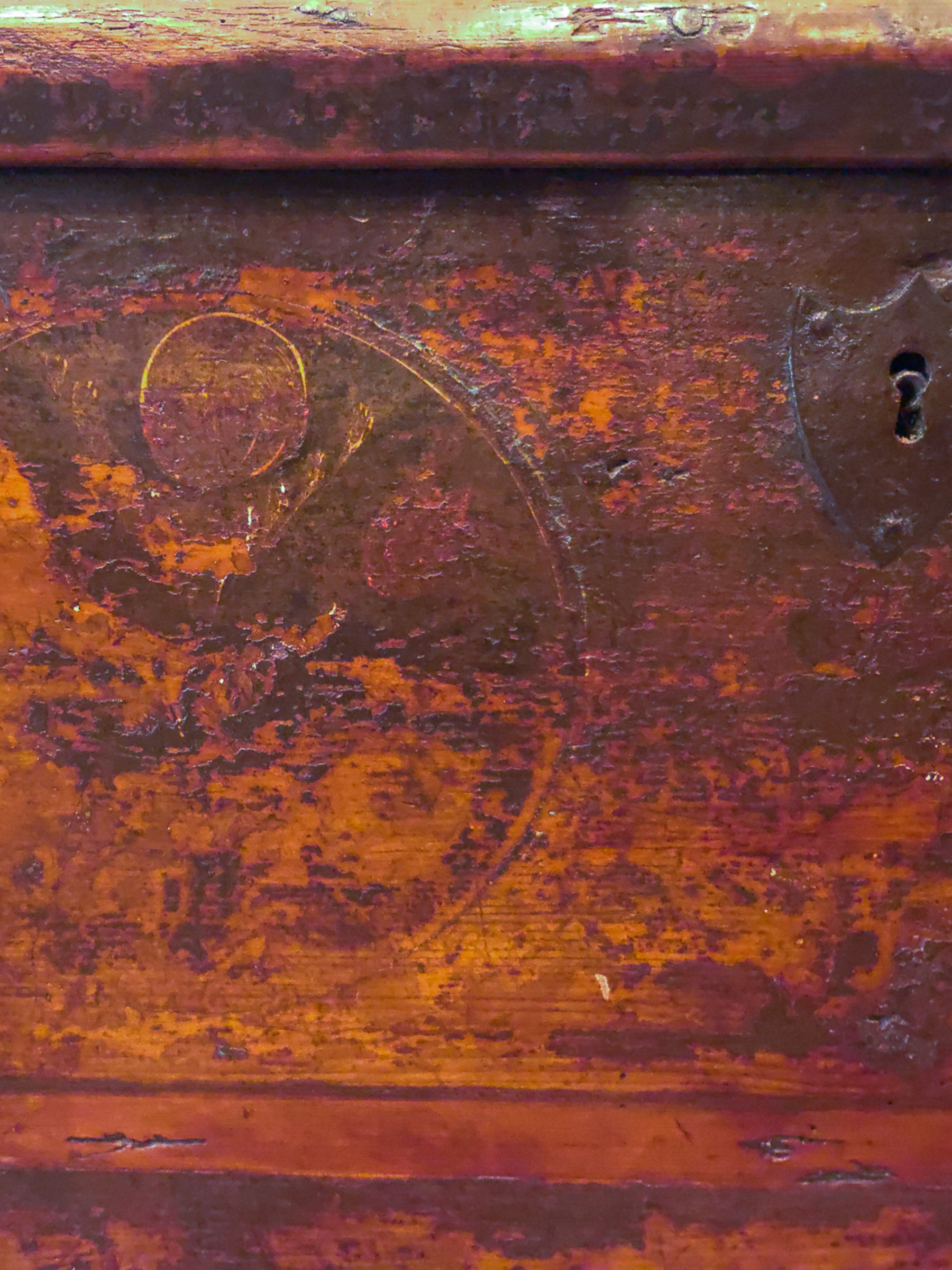 Antique 18th Century Continental Coffer Chest Trunk.