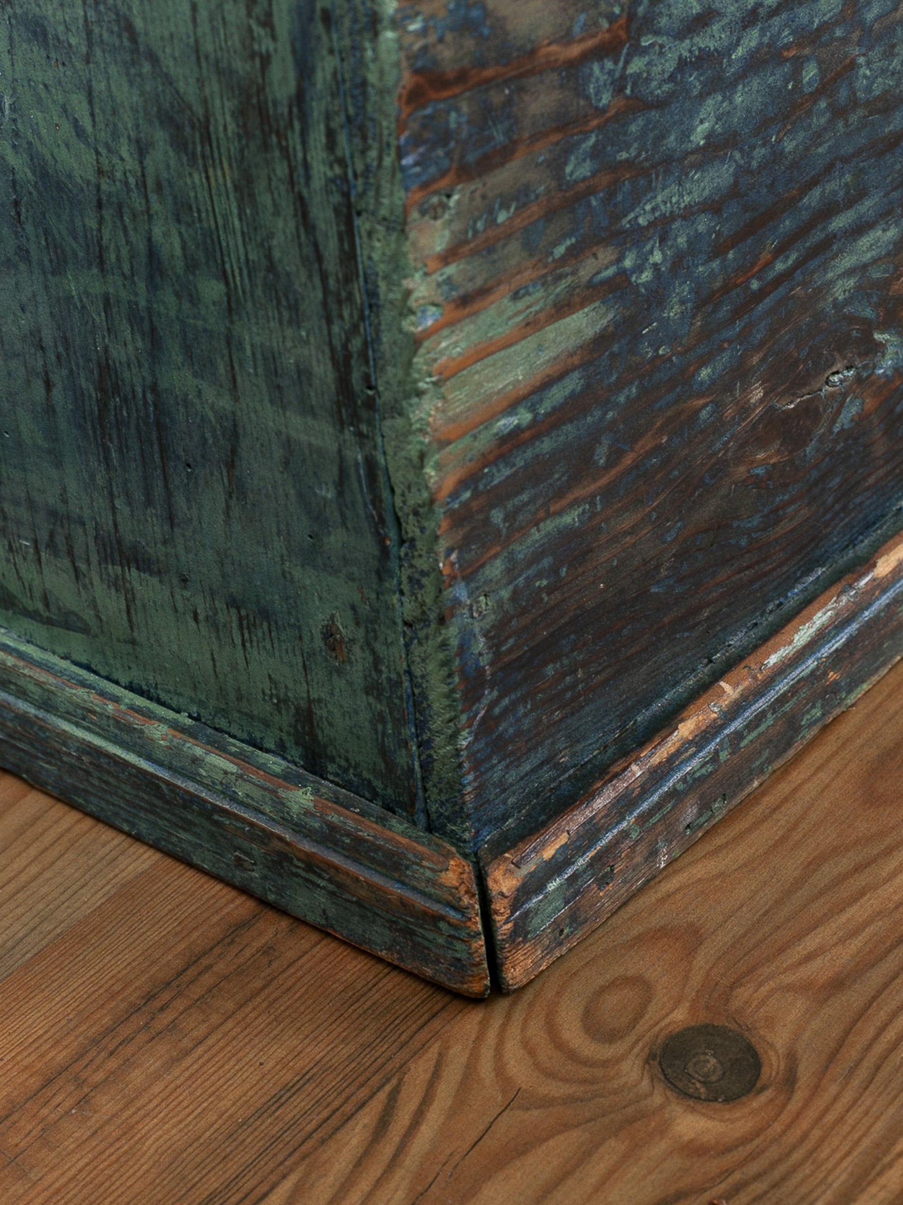 Painted Pine Folk Art Ship Chest Depicting the H.H. Cole, 1843