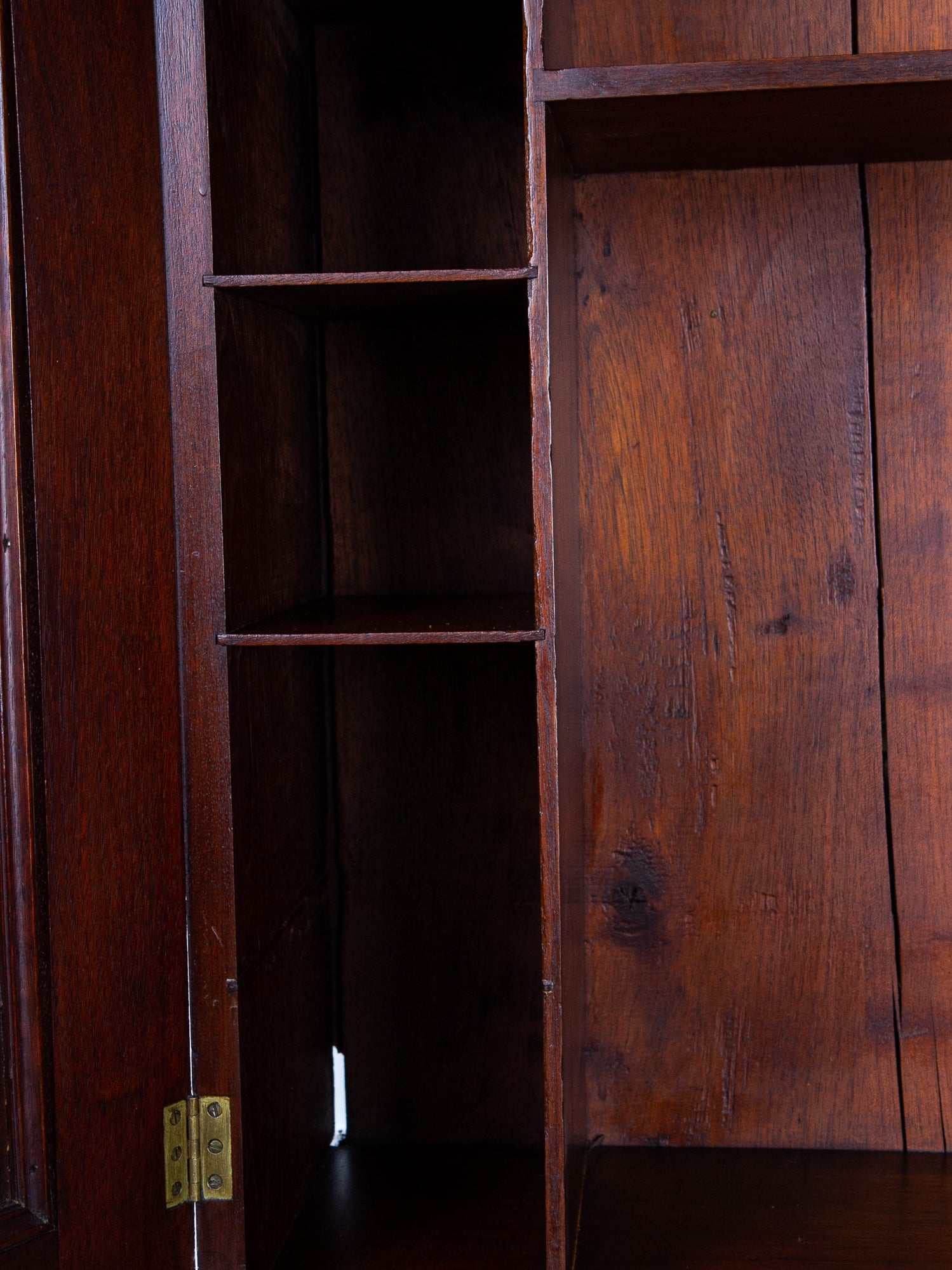 19th Century American Mahogany Secretary Desk with Blind Cupboard Top
