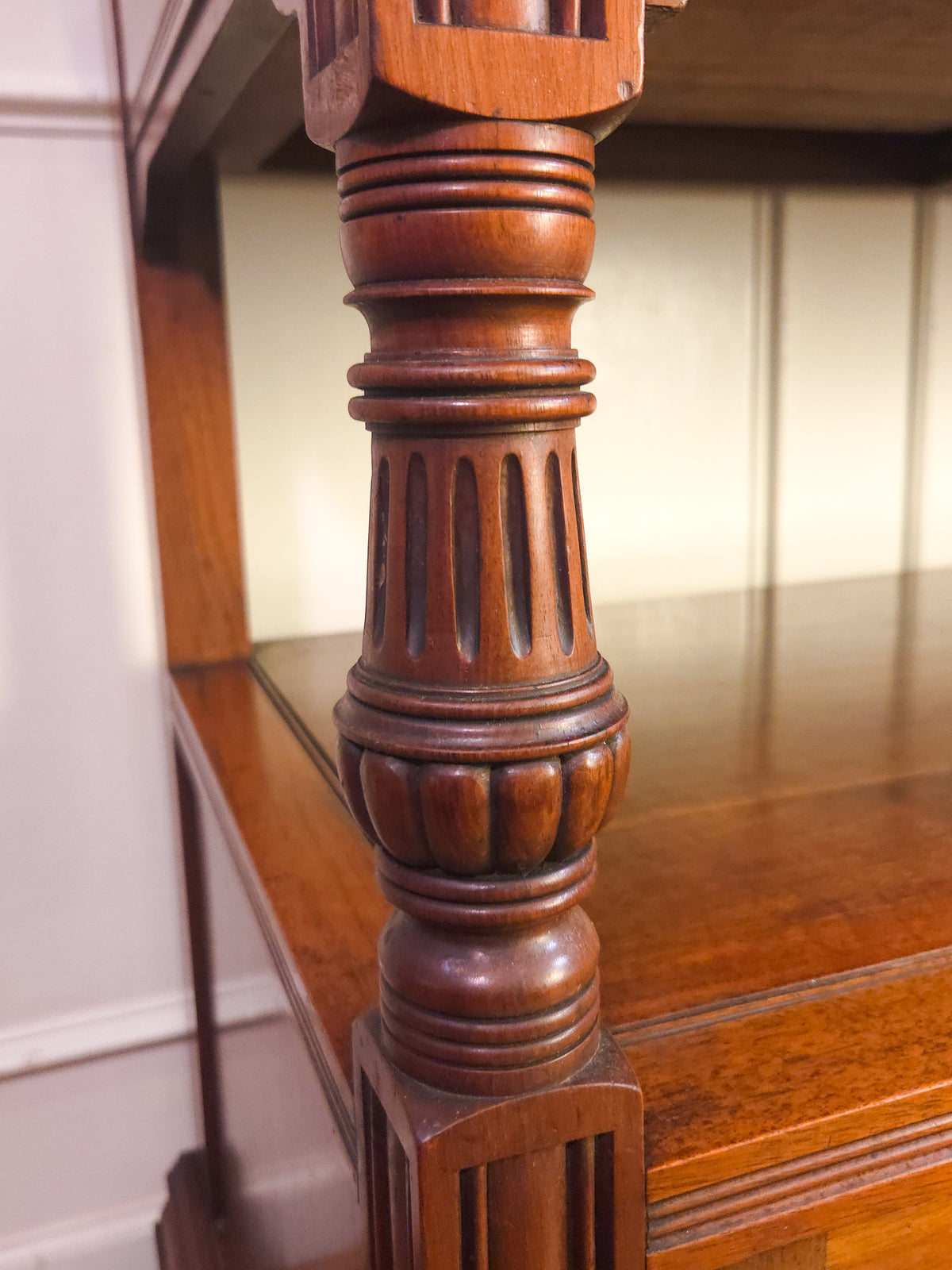 English Victorian Walnut Buffet Server, circa 1880