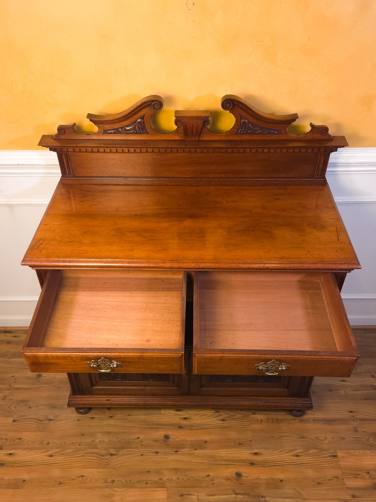 English Victorian Walnut Buffet Server, circa 1880
