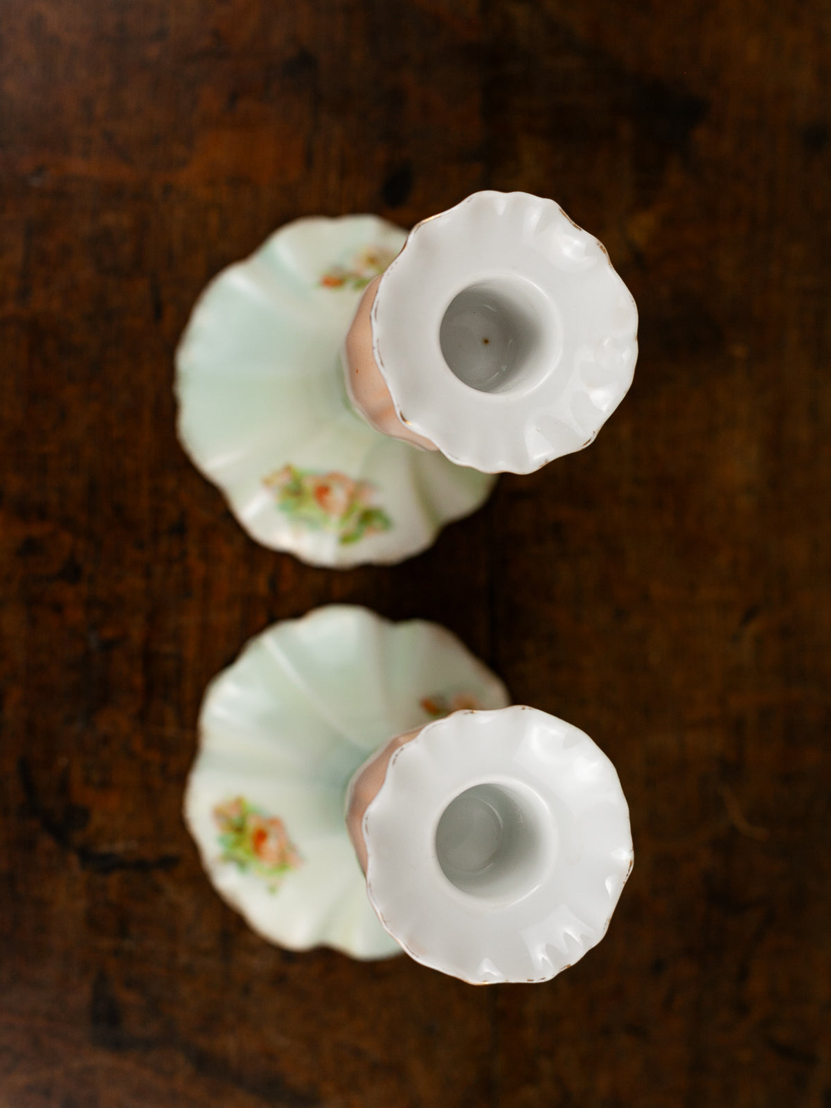 Victorian Art Nouveau Seven-Piece Porcelain Vanity Set