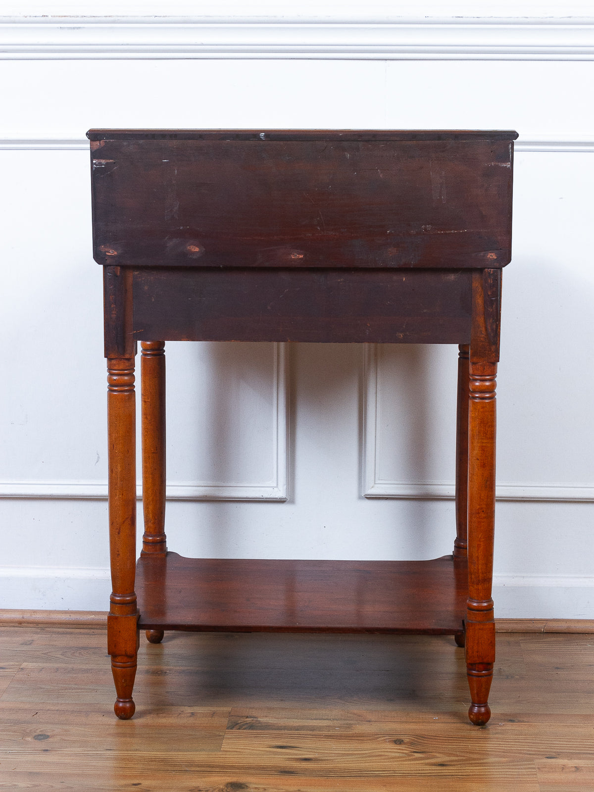 Early 19th Century American Cherry Sheraton Washstand with Flame Mahogany Drawer