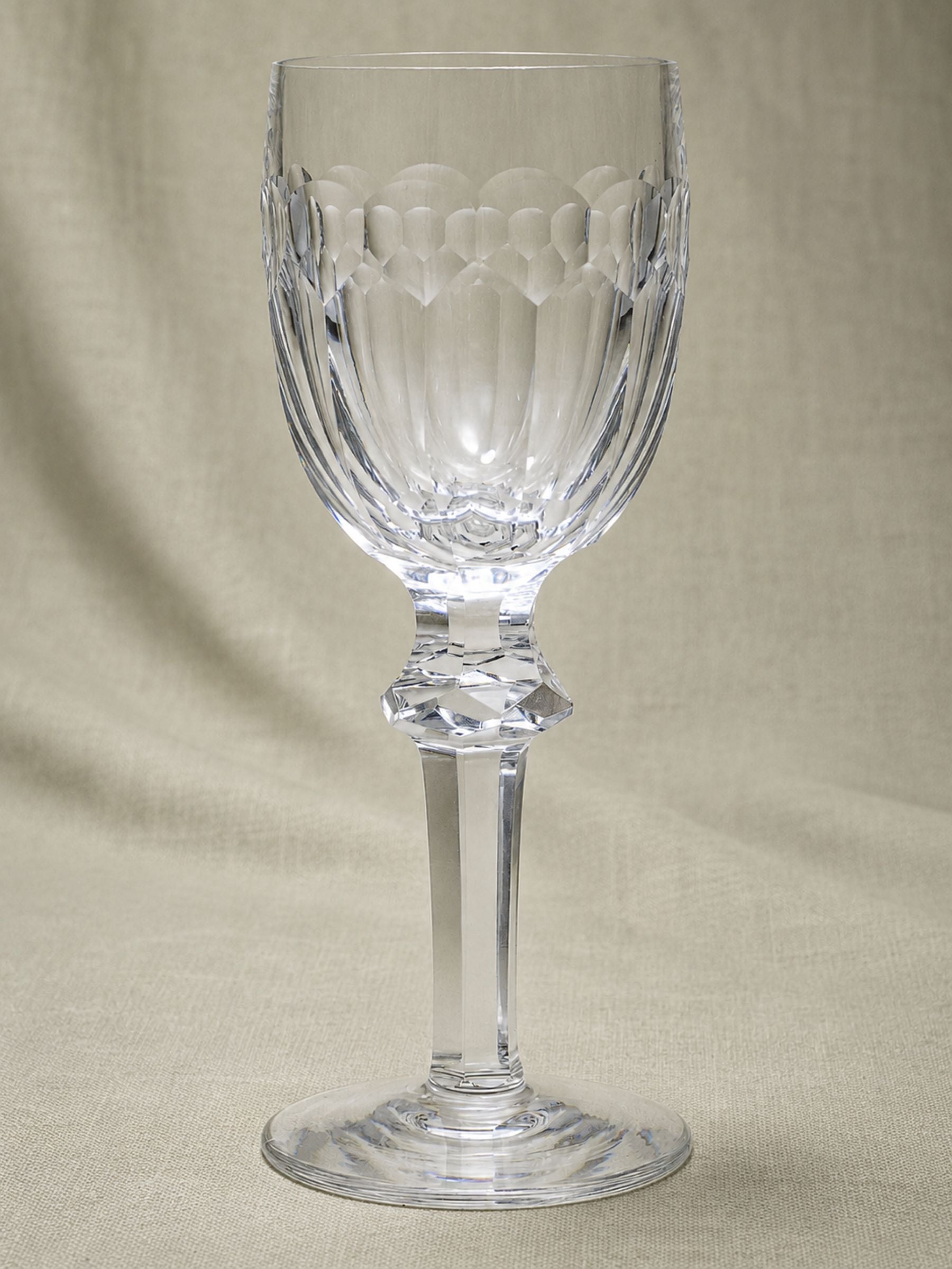 Vintage Waterford Curraghmore Heavy Cut Crystal Wine Glass