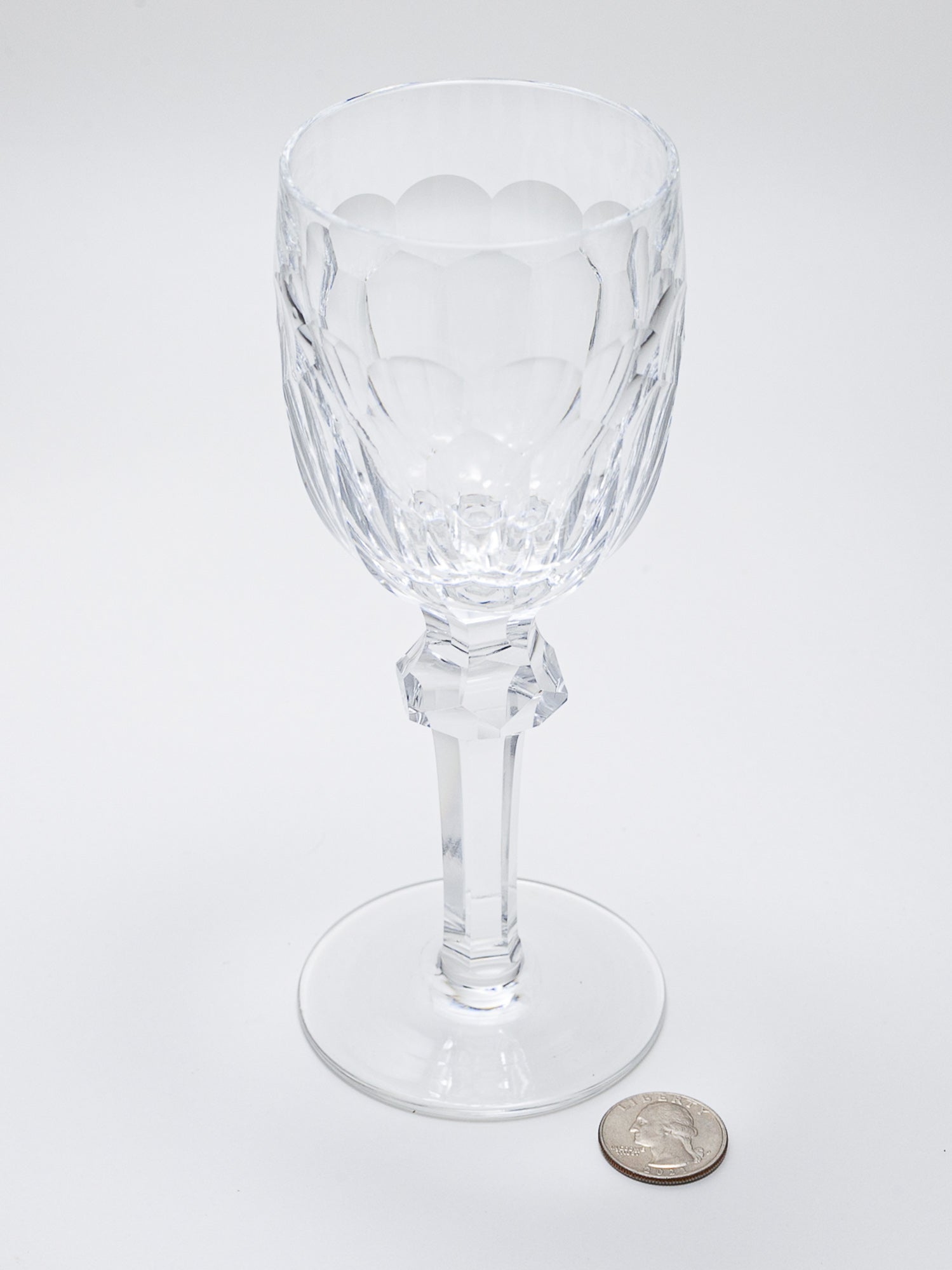 Vintage Waterford Curraghmore Heavy Cut Crystal Wine Glass