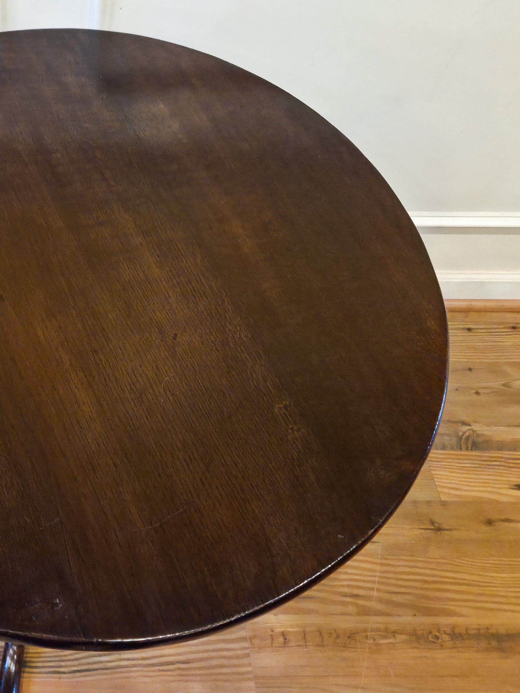 18th Century English Georgian Oak Tilt-Top Side Table