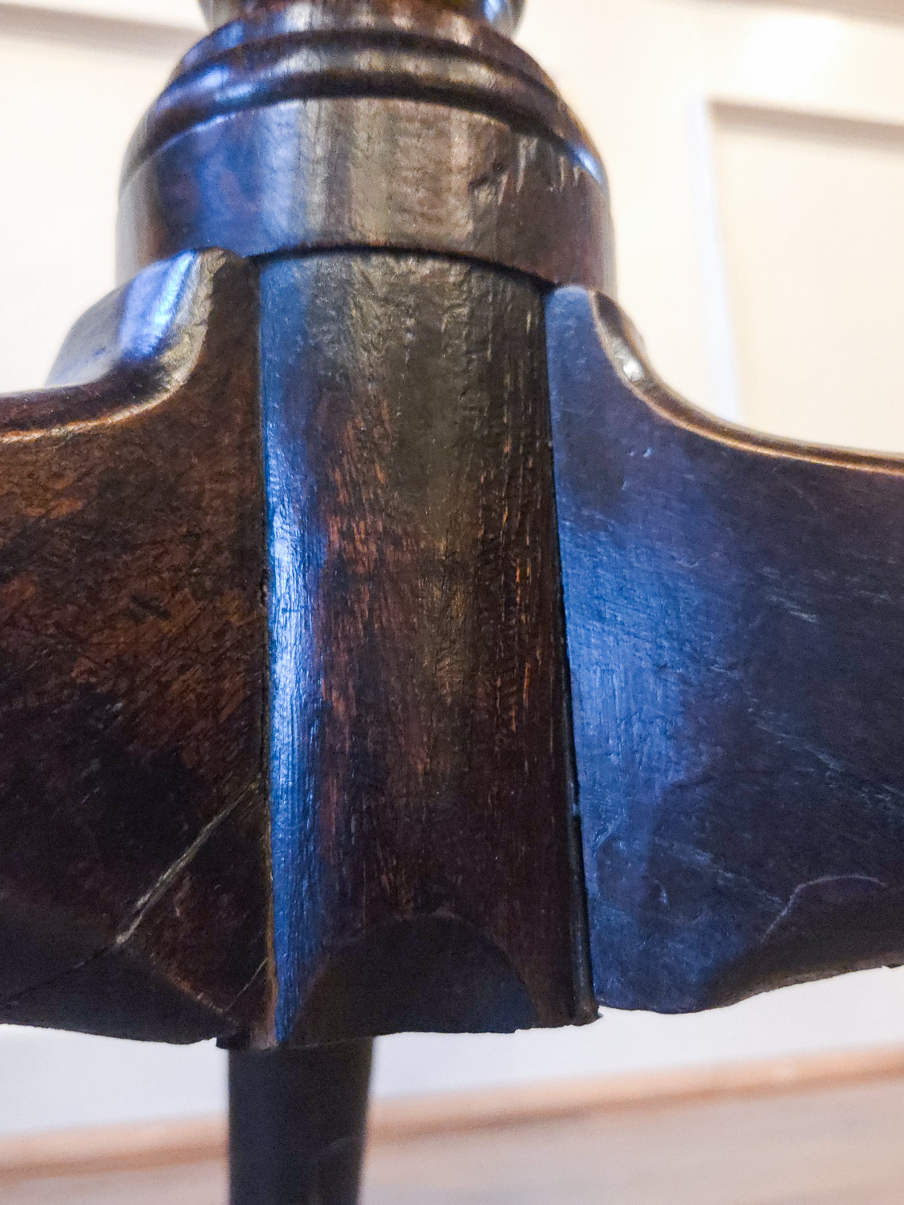 18th Century English Georgian Oak Tilt-Top Side Table
