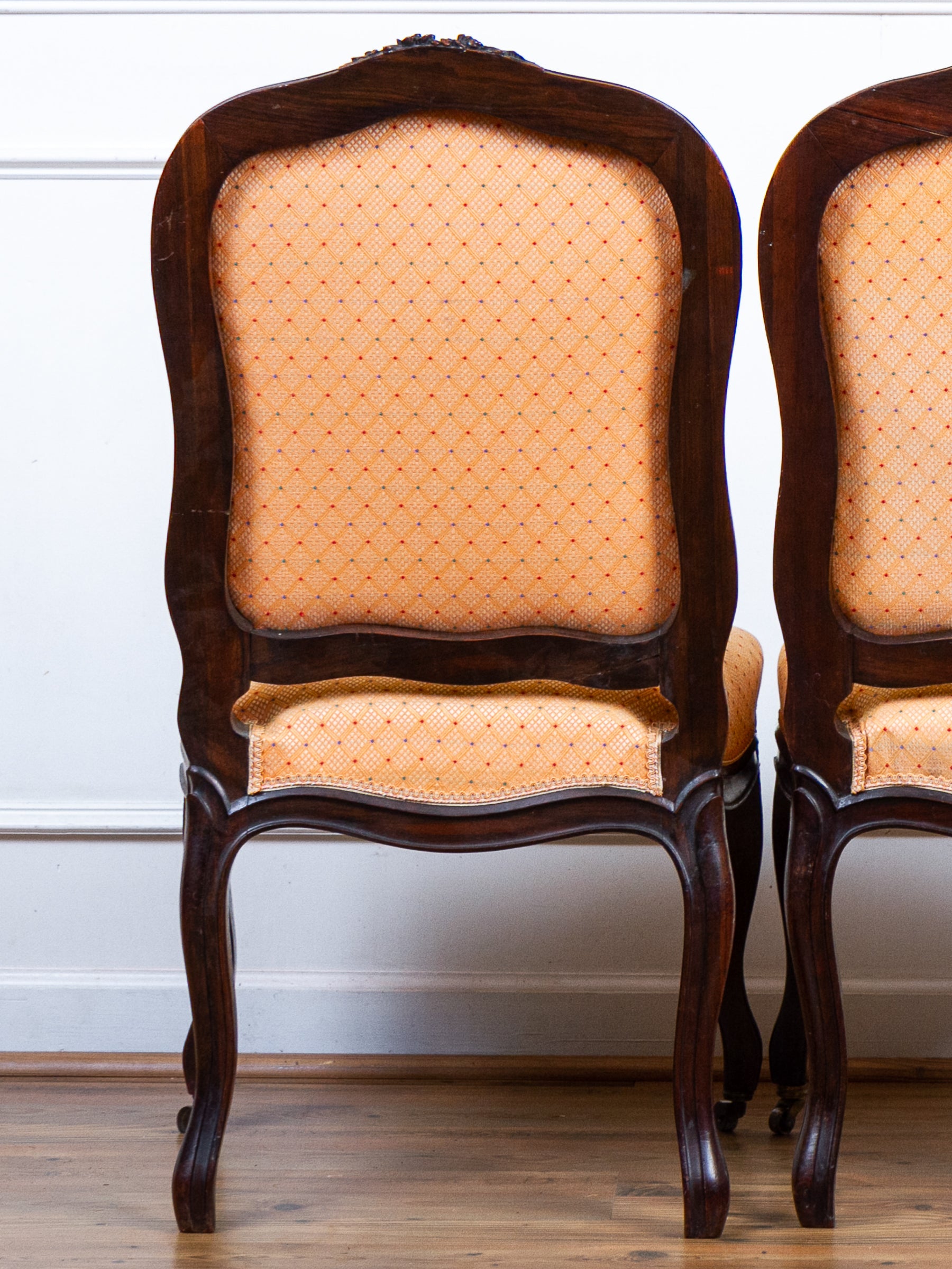 Pair Antique 18th Century French Louis XV Carved Side Chairs