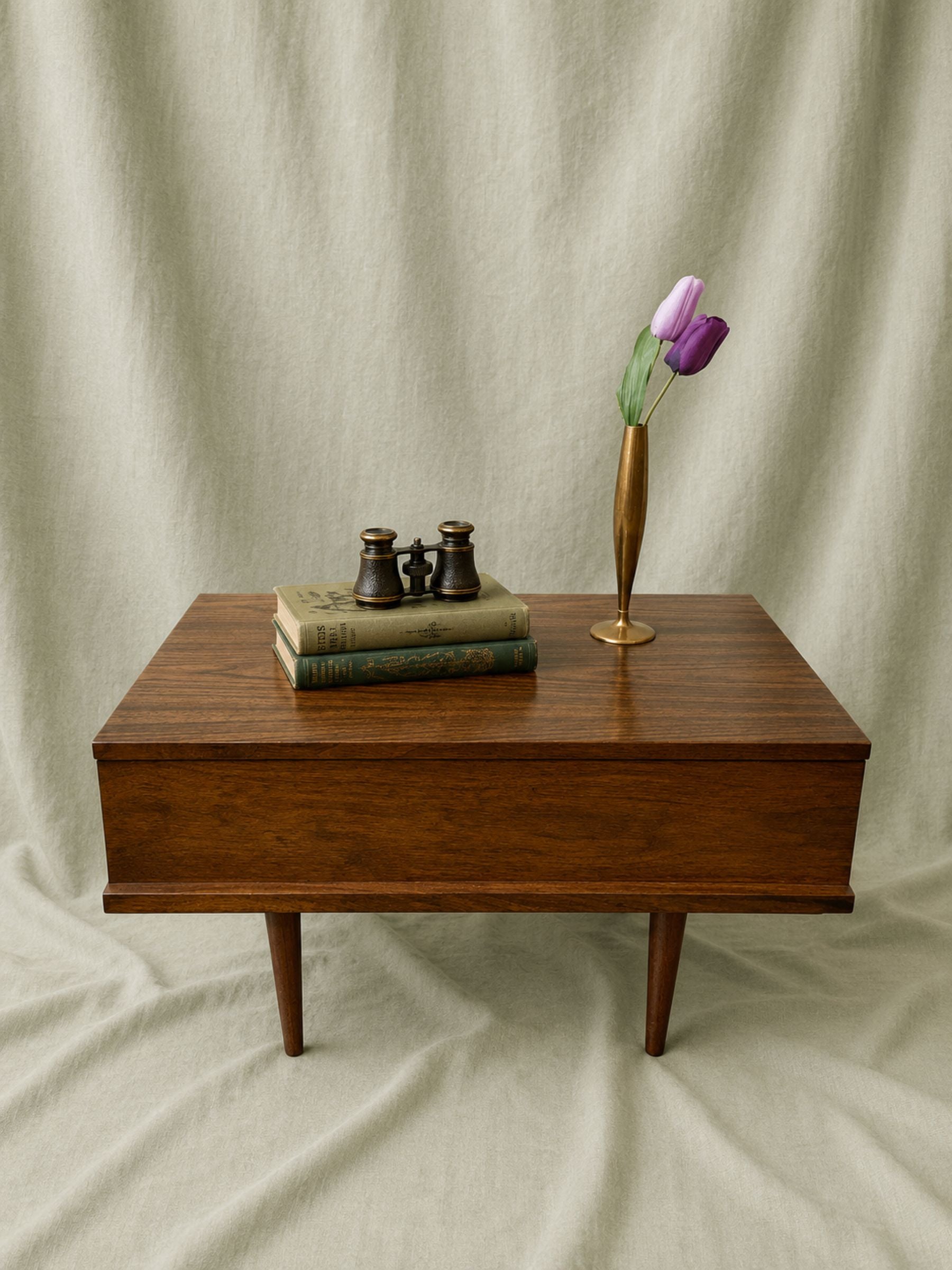 Mid-Century Modern Walnut Nightstand by Mel Smilow for Smilow-Thielle