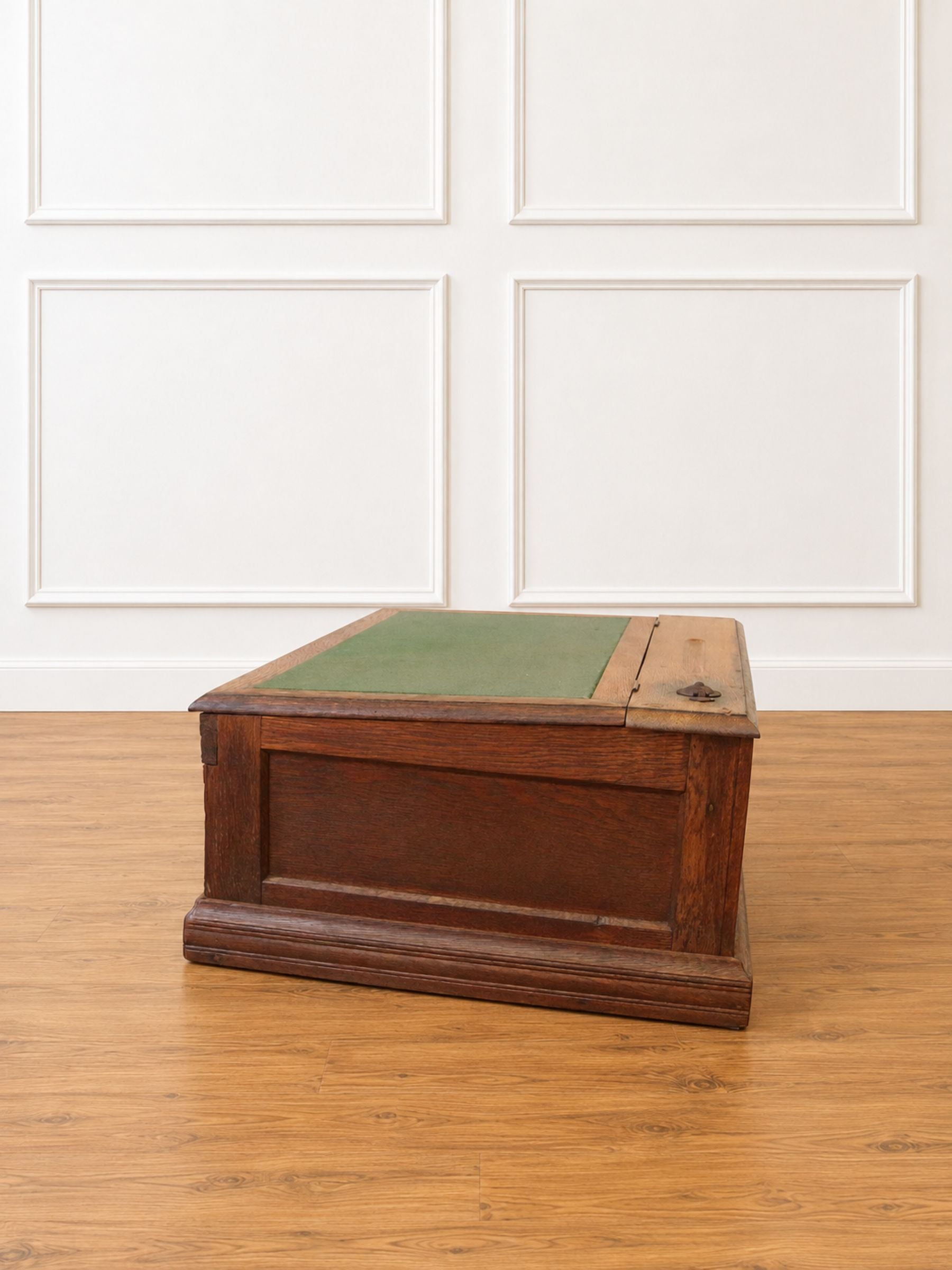 Antique Oak Table Top Spool Cabinet Slant Top Desk.