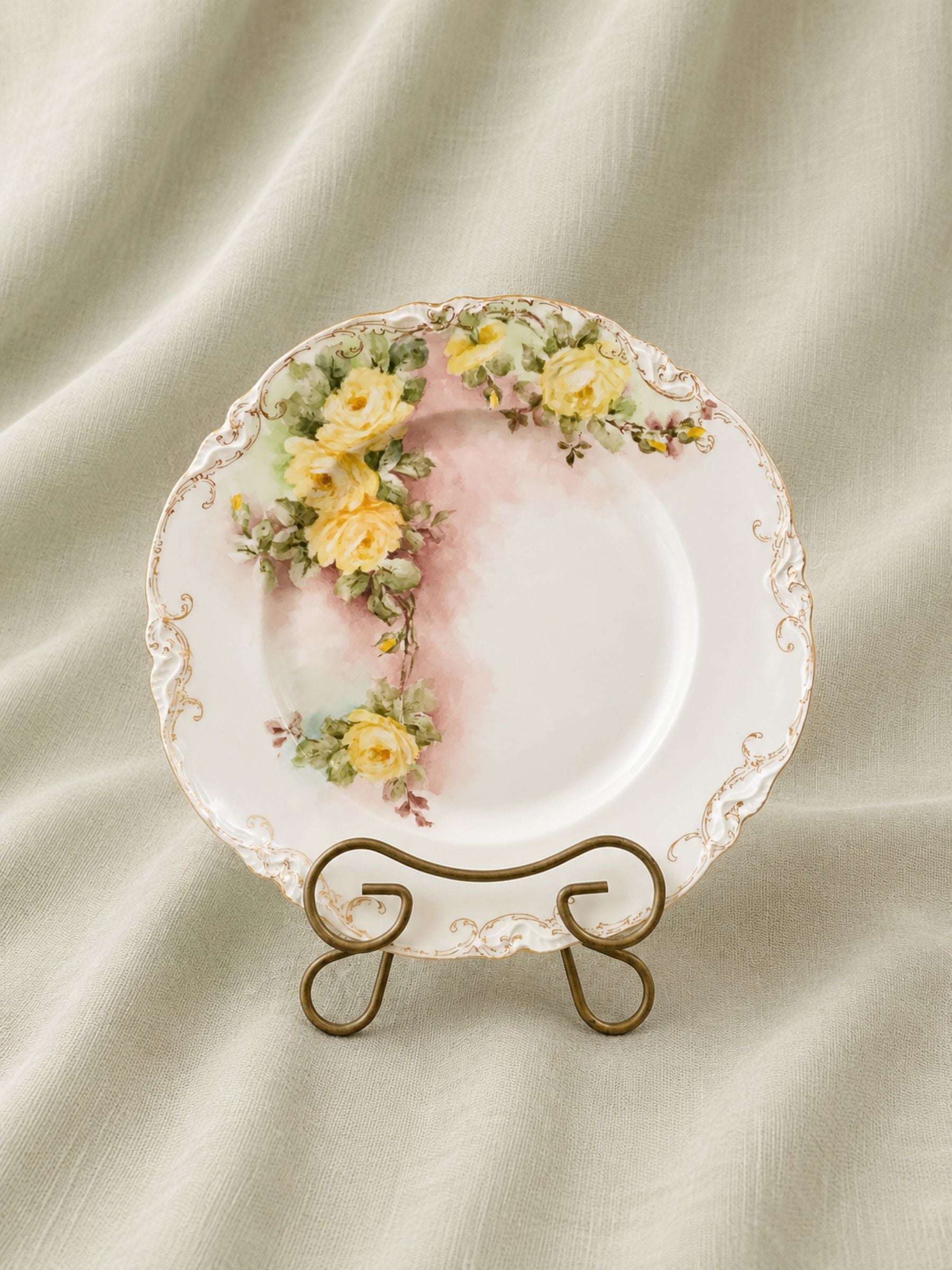 Emma L. Beguhn Hand-Painted German Porcelain Plate