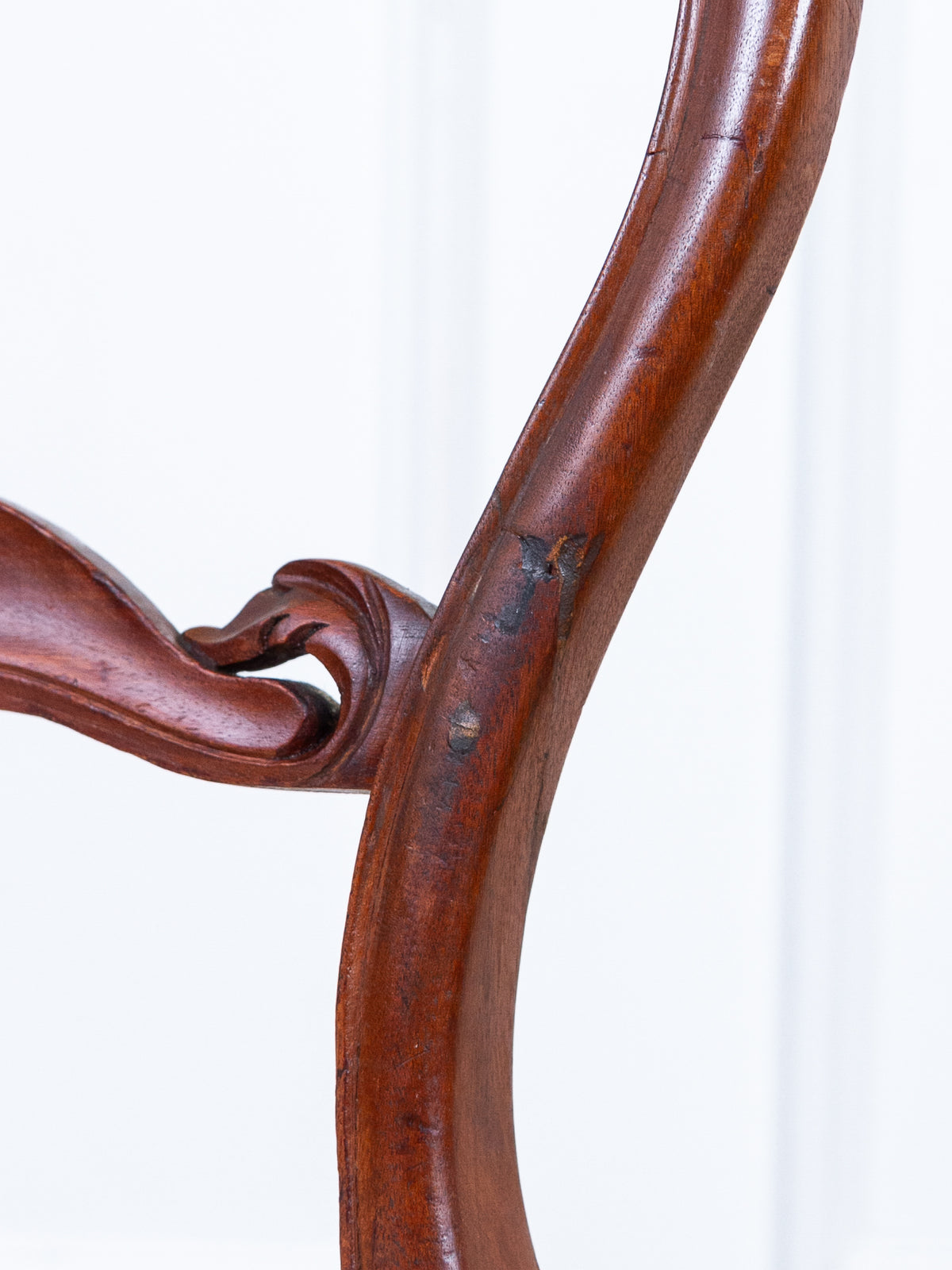 Late 19th Century Carved Mahogany Balloon Back Side Chair