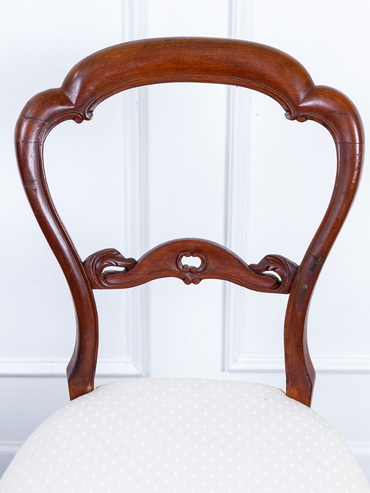 Late 19th Century Carved Mahogany Balloon Back Side Chair