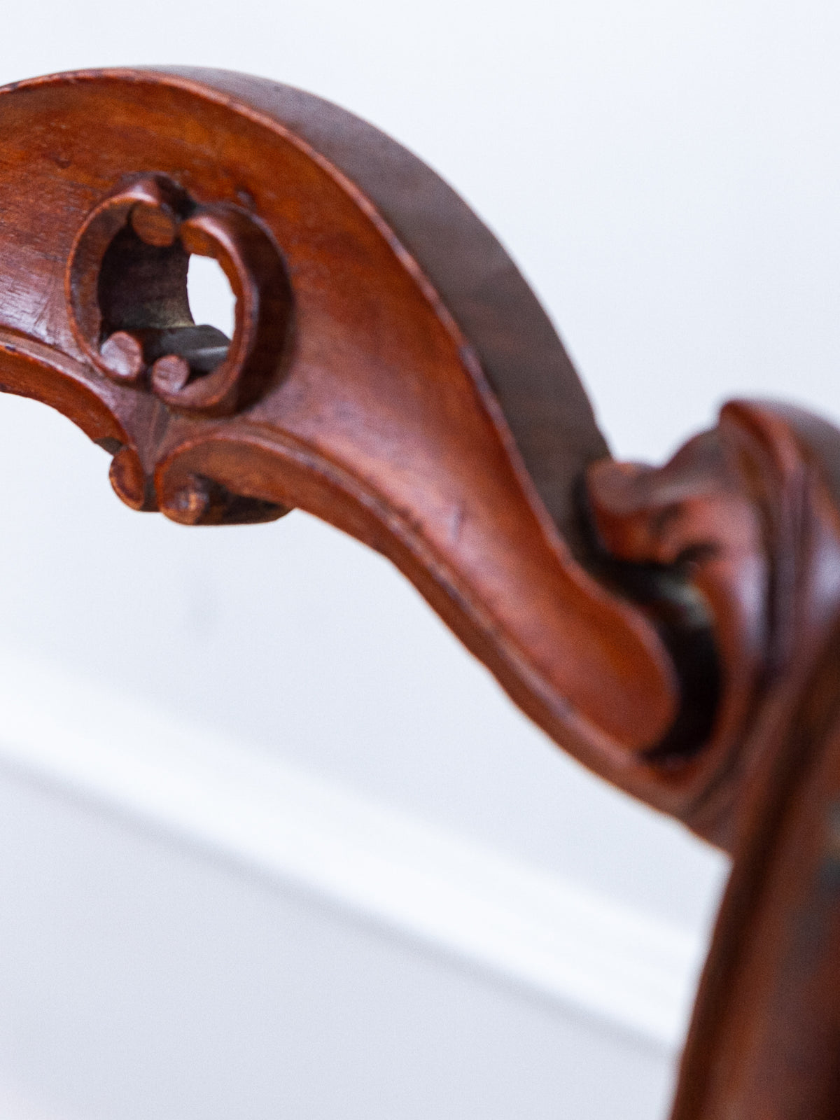 Late 19th Century Carved Mahogany Balloon Back Side Chair