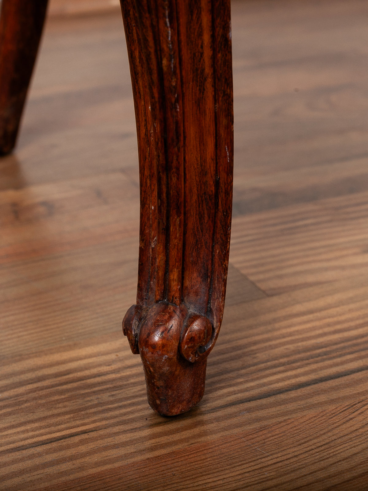 19th Century French Carved Oak Upholstered Side Chair