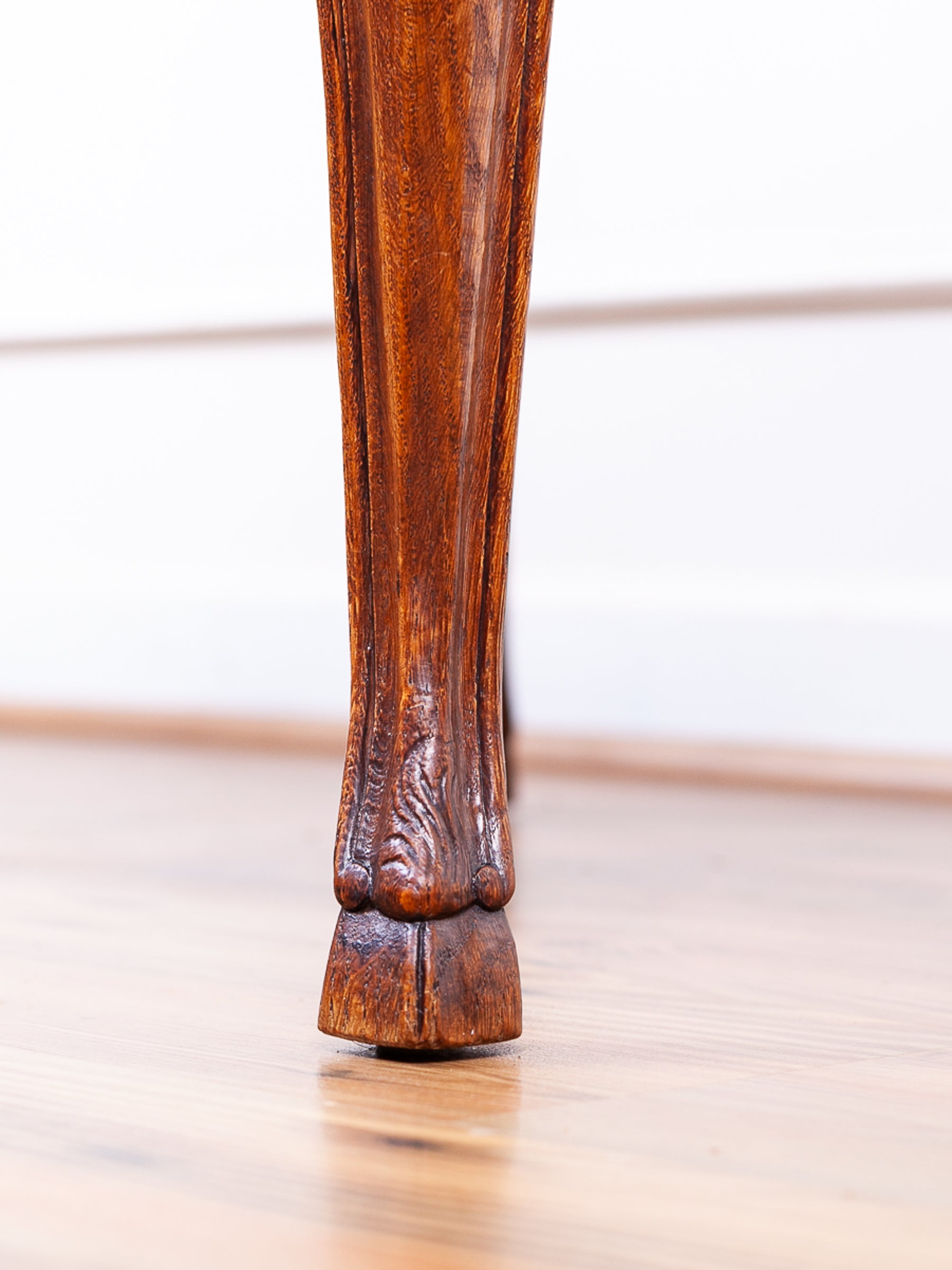 Antique Louis XV Style Carved Oak Arm Chair, Liege, Belgium.