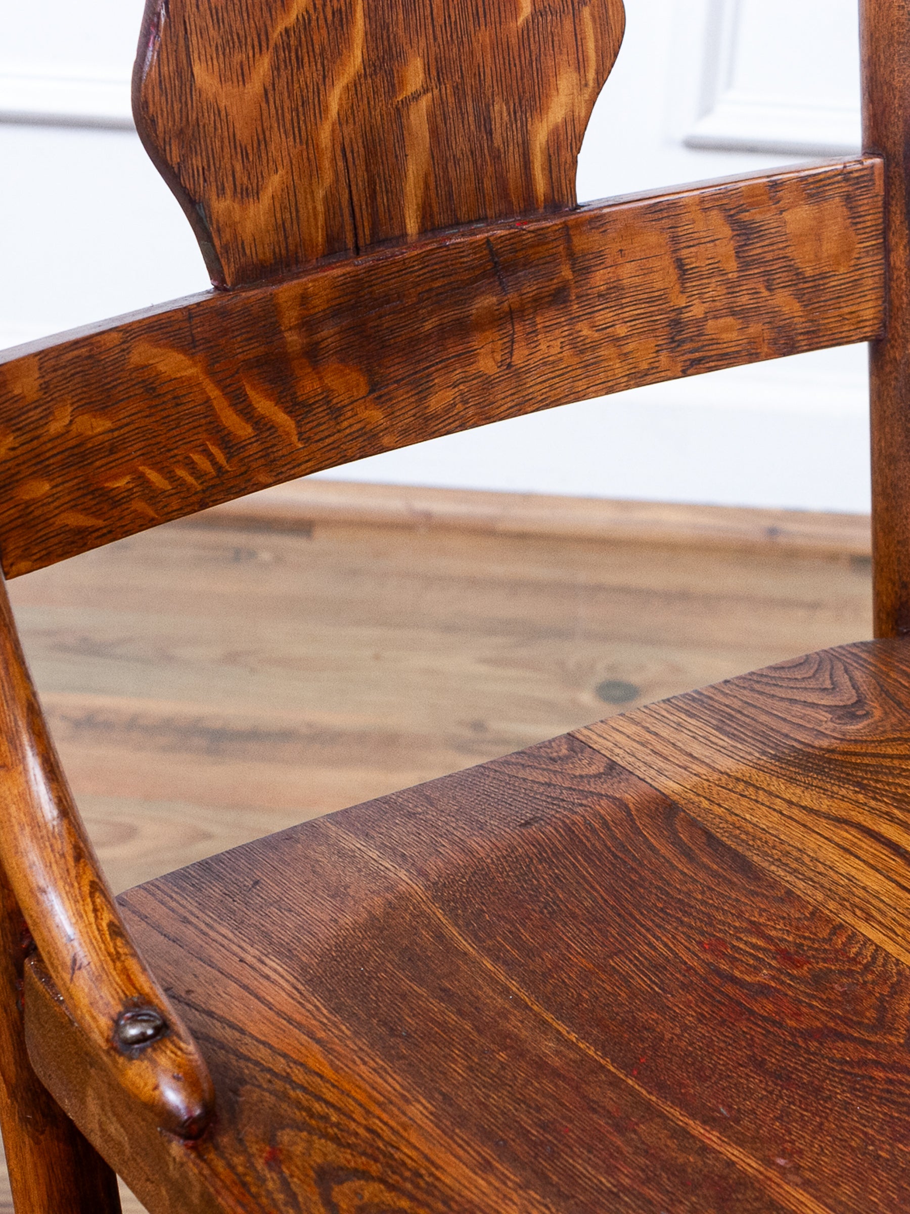Early 20th Century American Tiger Oak Rocking Chair