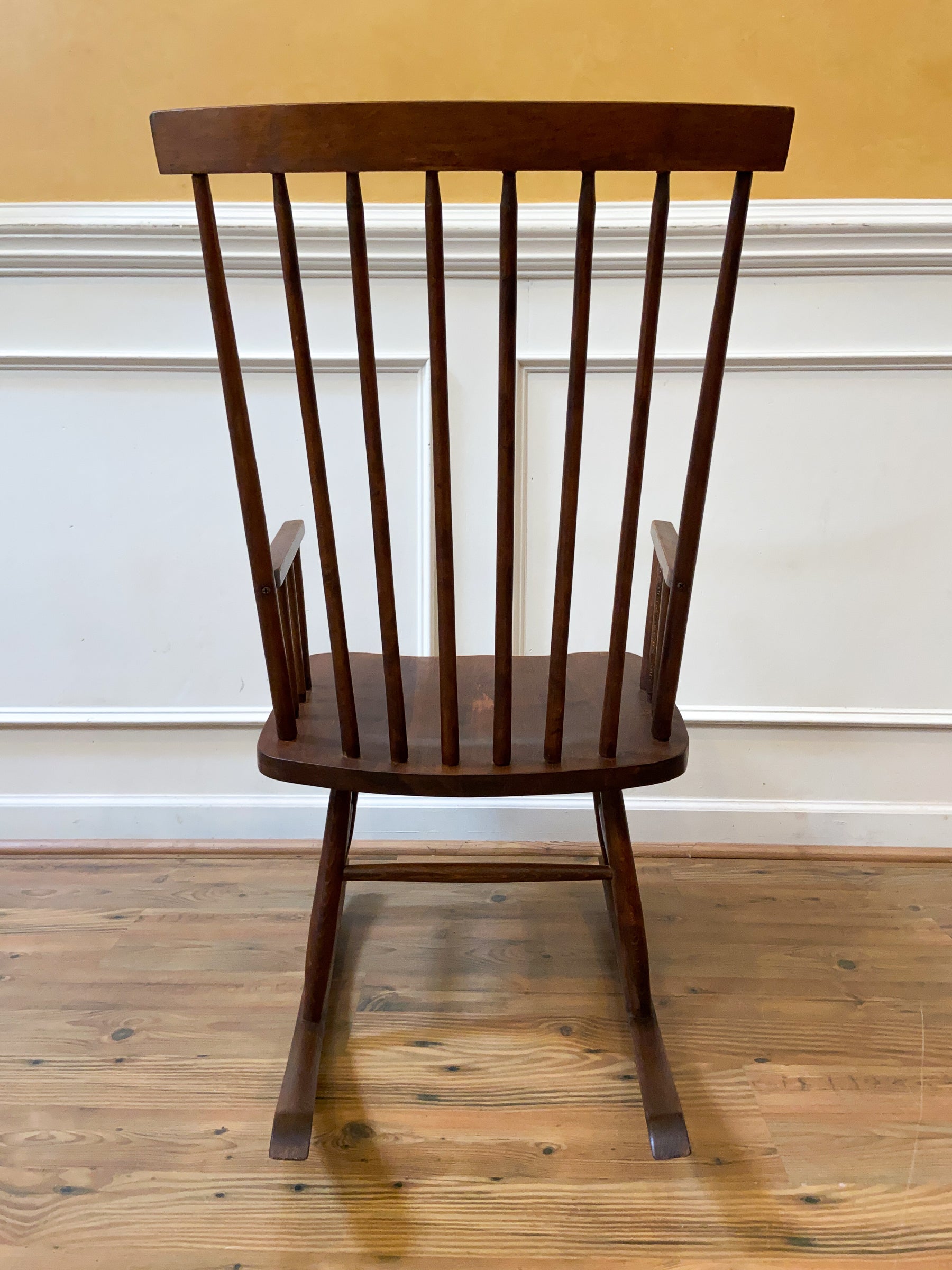 Original Mel Smilow Solid Walnut Rocking Chair for Smilow-Thielle, Circa 1960s