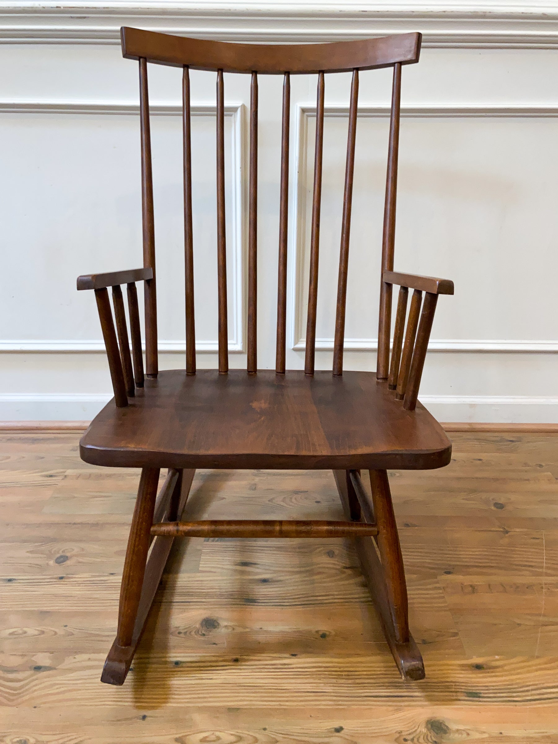 Original Mel Smilow Solid Walnut Rocking Chair for Smilow-Thielle, Circa 1960s
