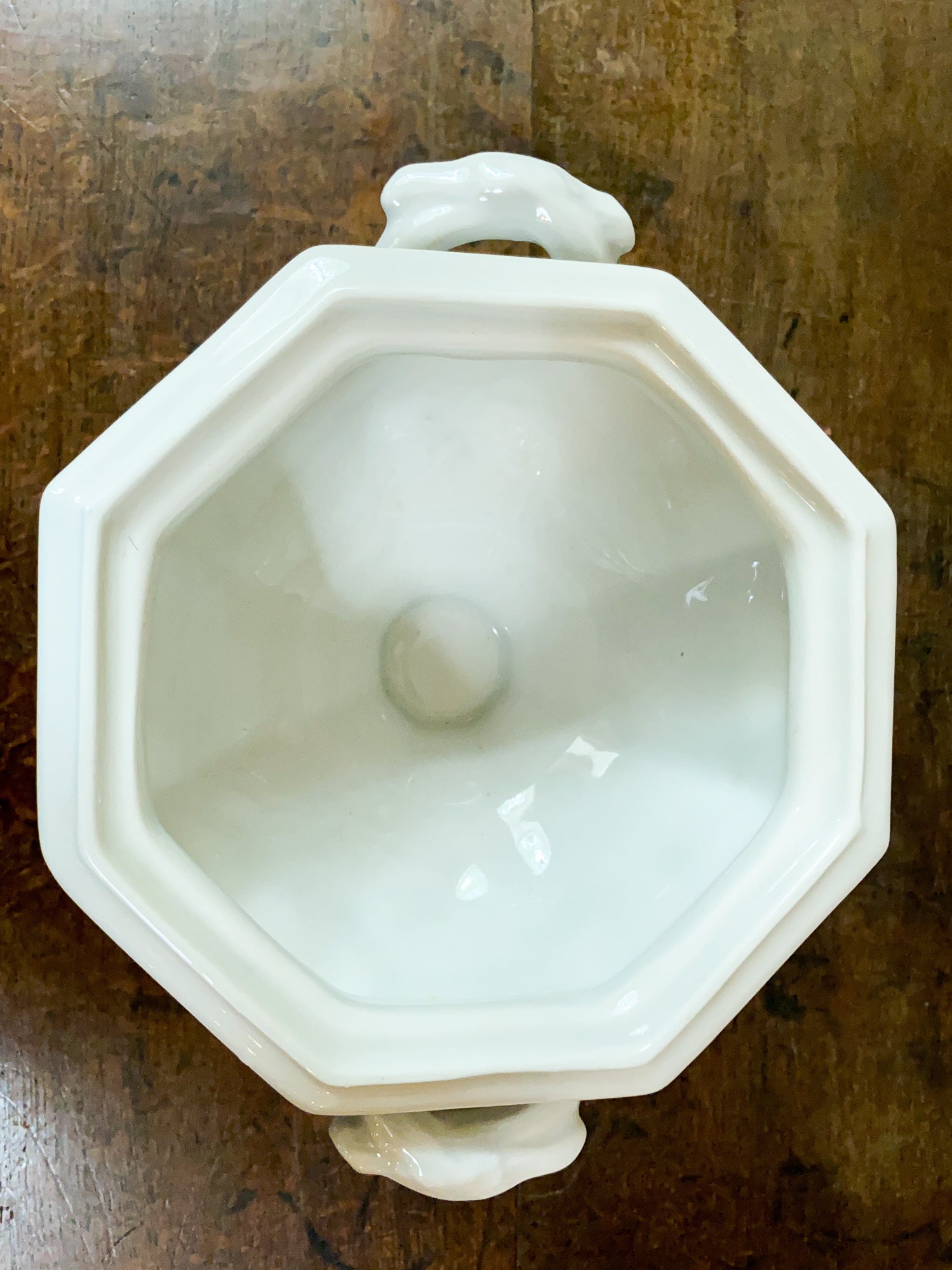 Red Cliff Ironstone Soup Tureen with Underplate, Lid, and Serving Ladle