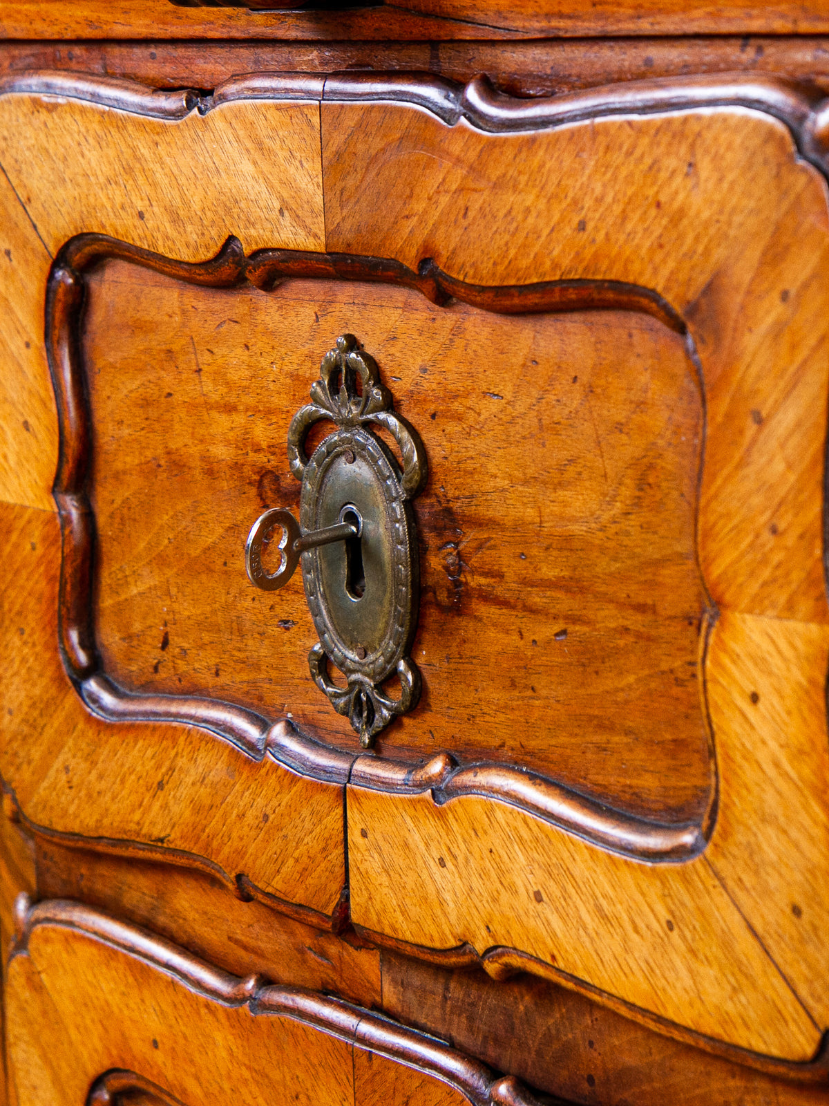 17th Century German Baroque Walnut Secretary with Inlay